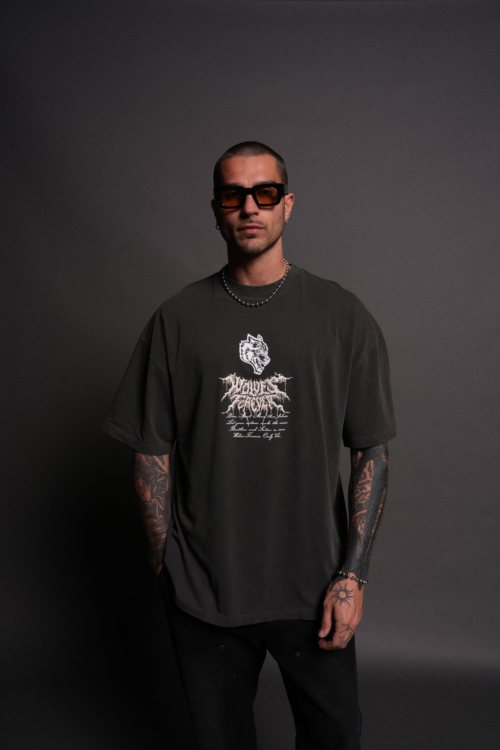 Jack Hammer "Premium" Oversized Tee in Wolf Gray — imagem 2