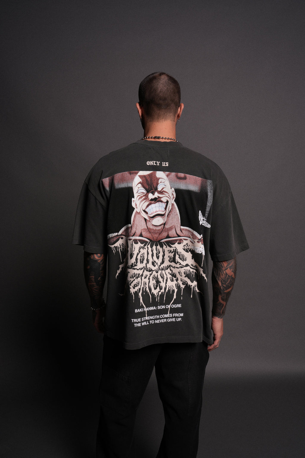 Jack Hammer "Premium" Oversized Tee in Wolf Gray — imagem 4