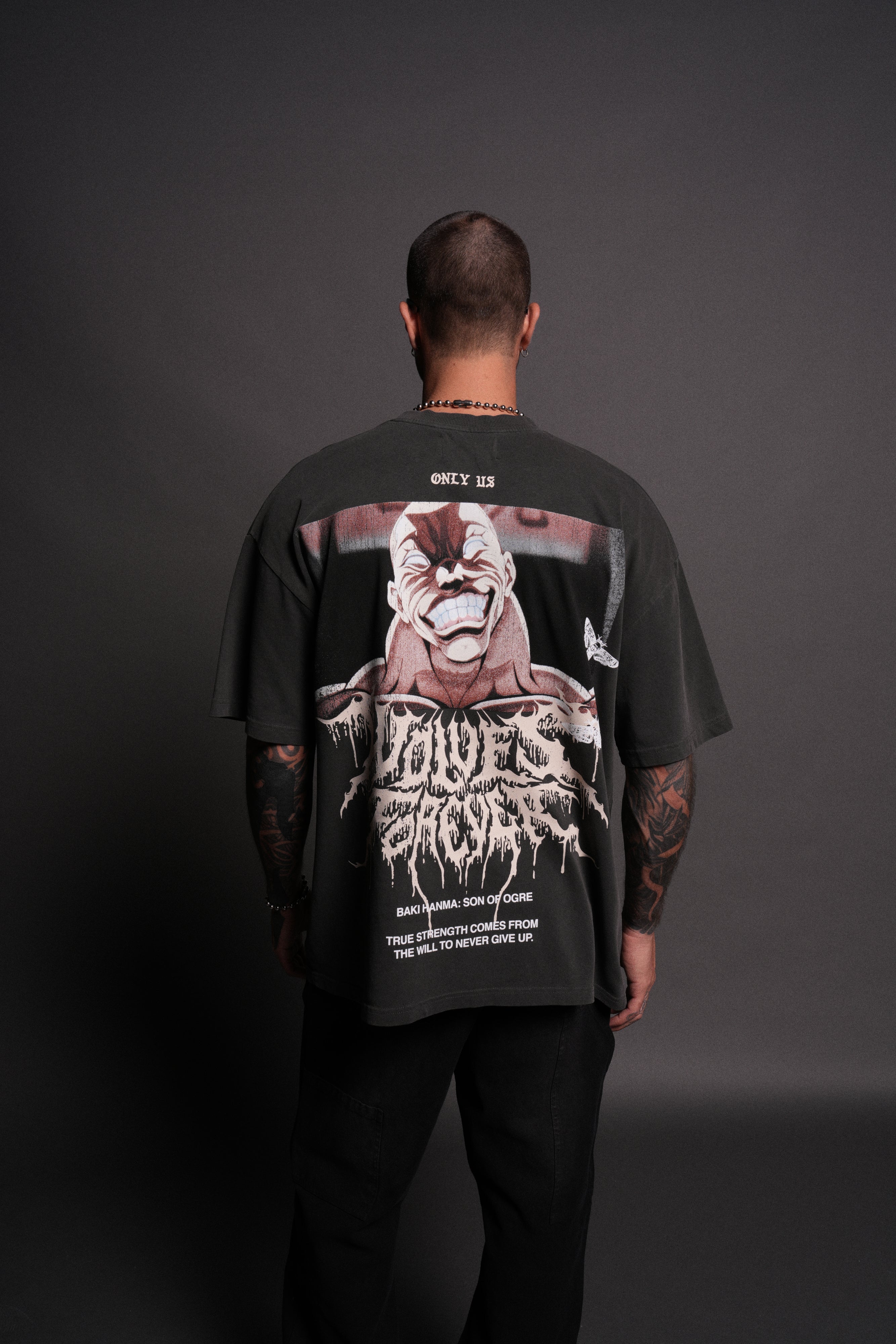 Jack Hammer "Premium" Oversized Tee in Wolf Gray — imagem 4