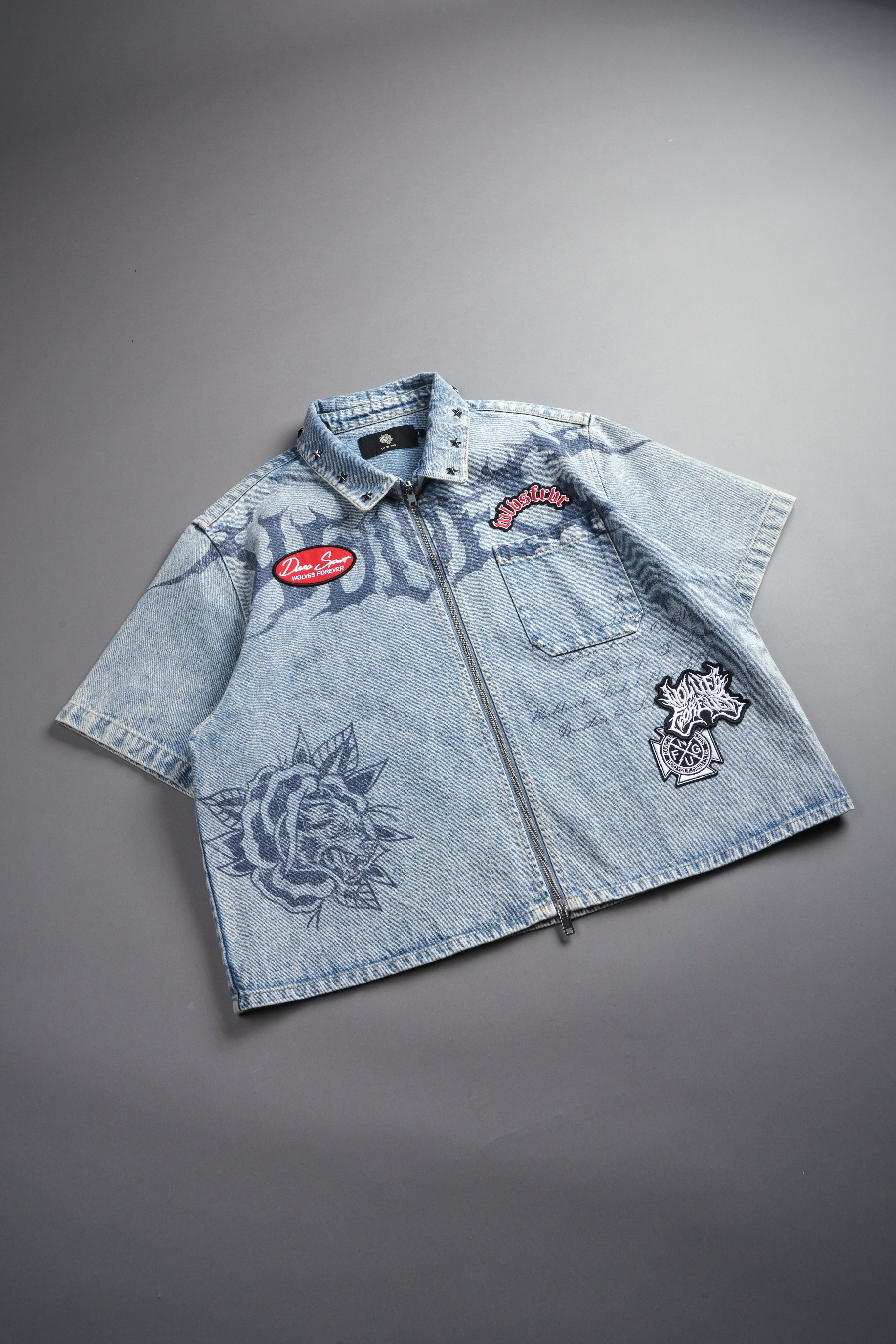 Hesh Rose Denim Vince Shirt in Light Wash