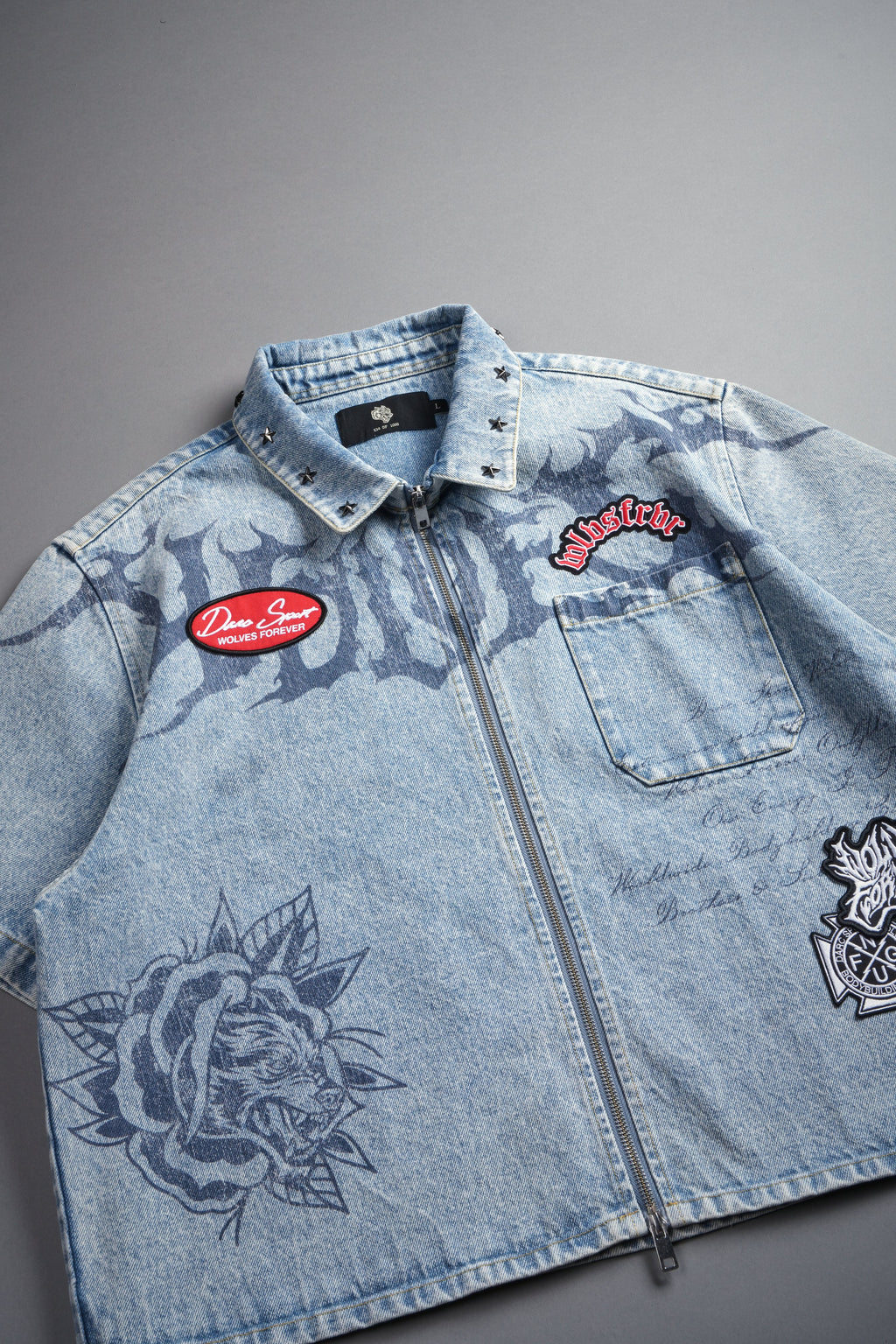 Hesh Rose Denim Vince Shirt in Light Wash