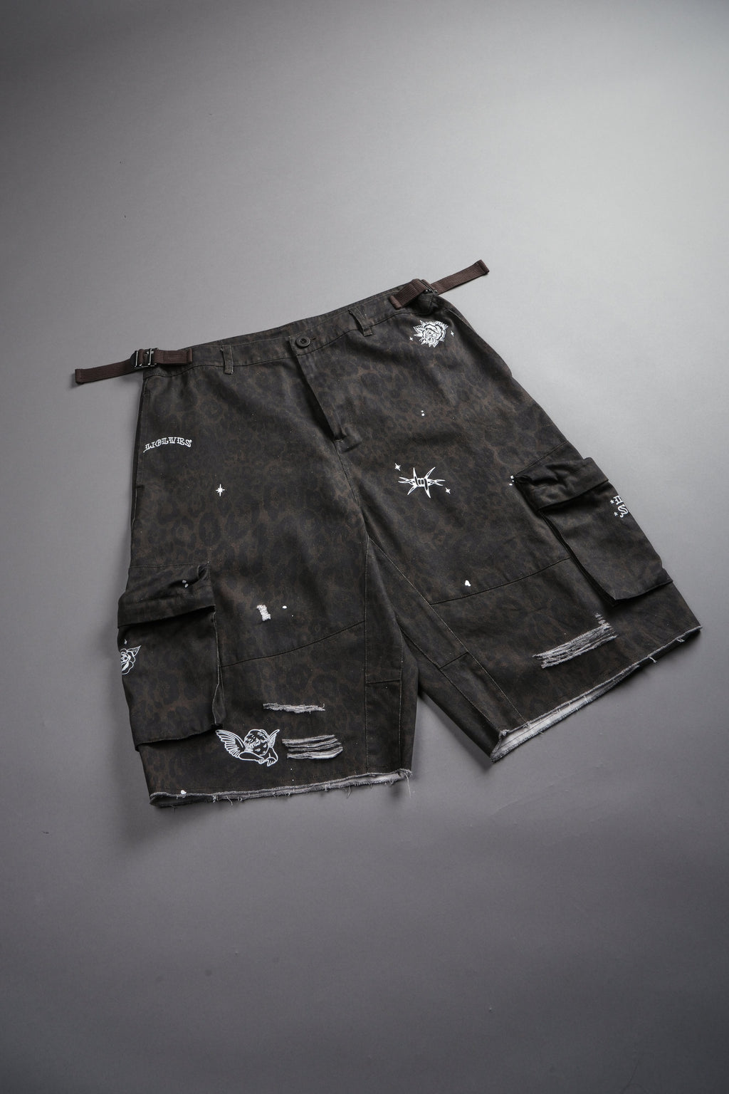 Darc Flash Duke Cargo Shorts in Darc Brown Leopard