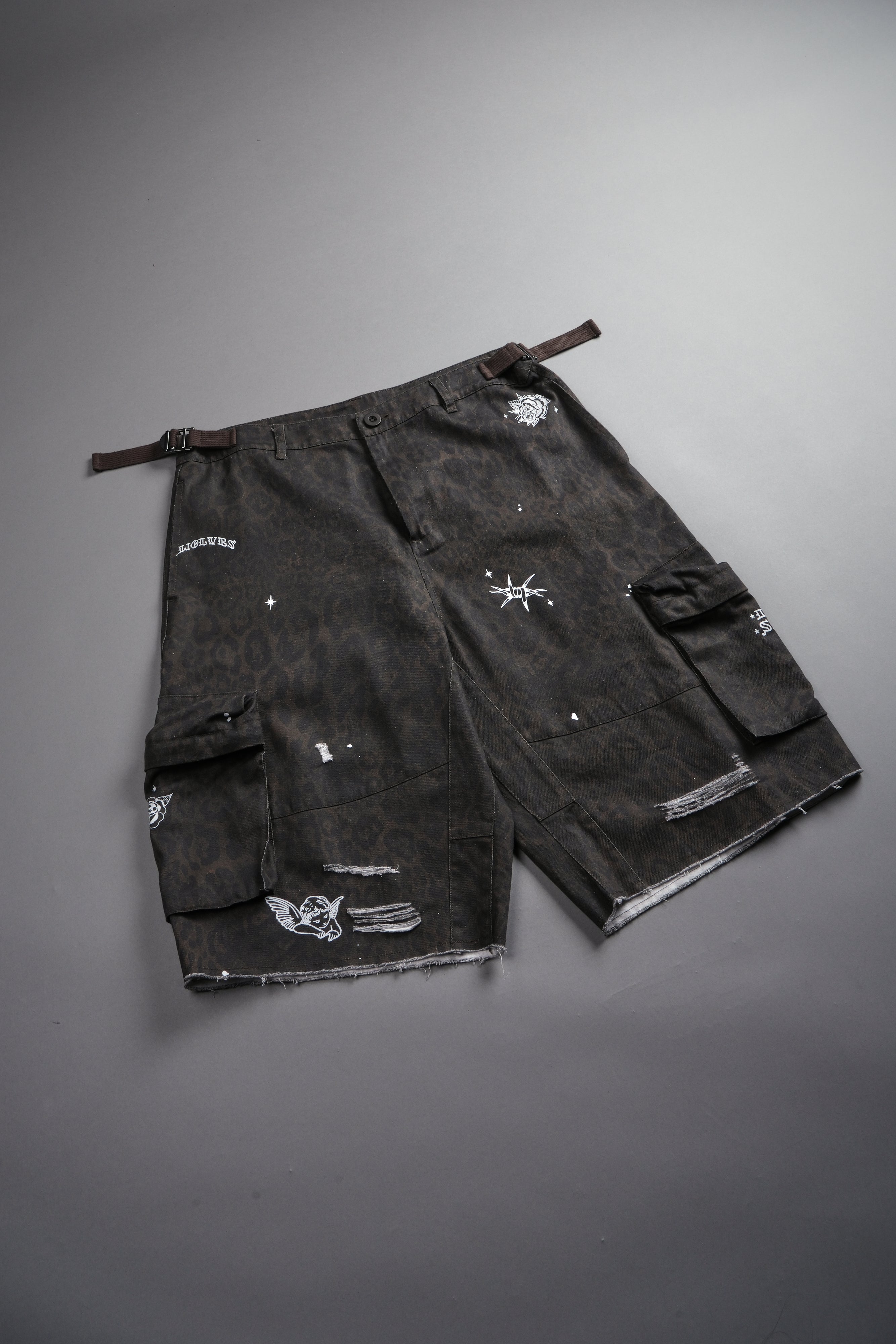 Darc Flash Duke Cargo Shorts in Darc Brown Leopard