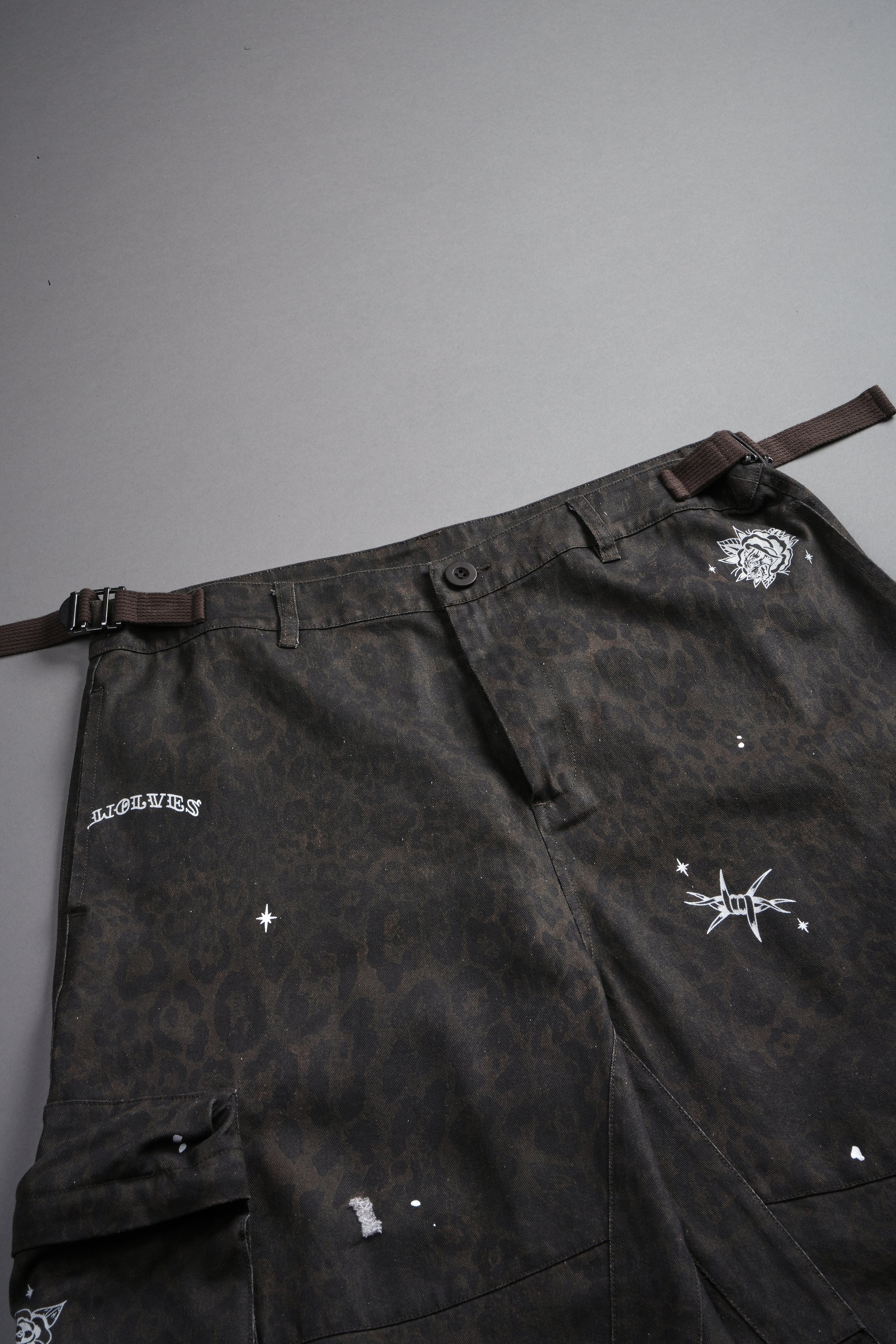 Darc Flash Duke Cargo Shorts in Darc Brown Leopard
