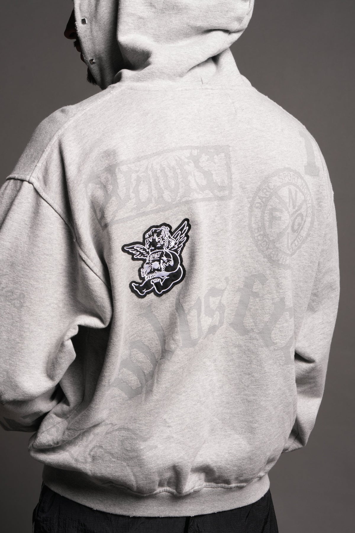 Flash Core Grunge Moatis Zip Hoodie In Light Athletic Gray - imagem 8