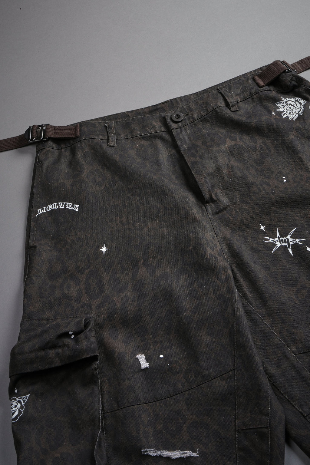 Darc Flash Duke Cargo Shorts in Darc Brown Leopard