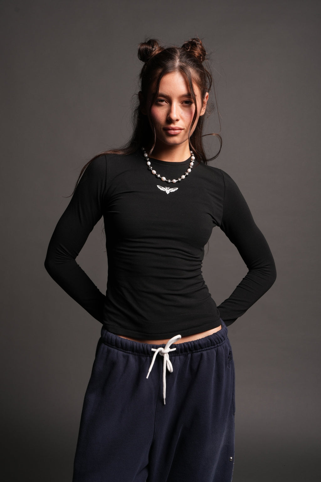 Wolves Forever Eden Ls Tee In Black