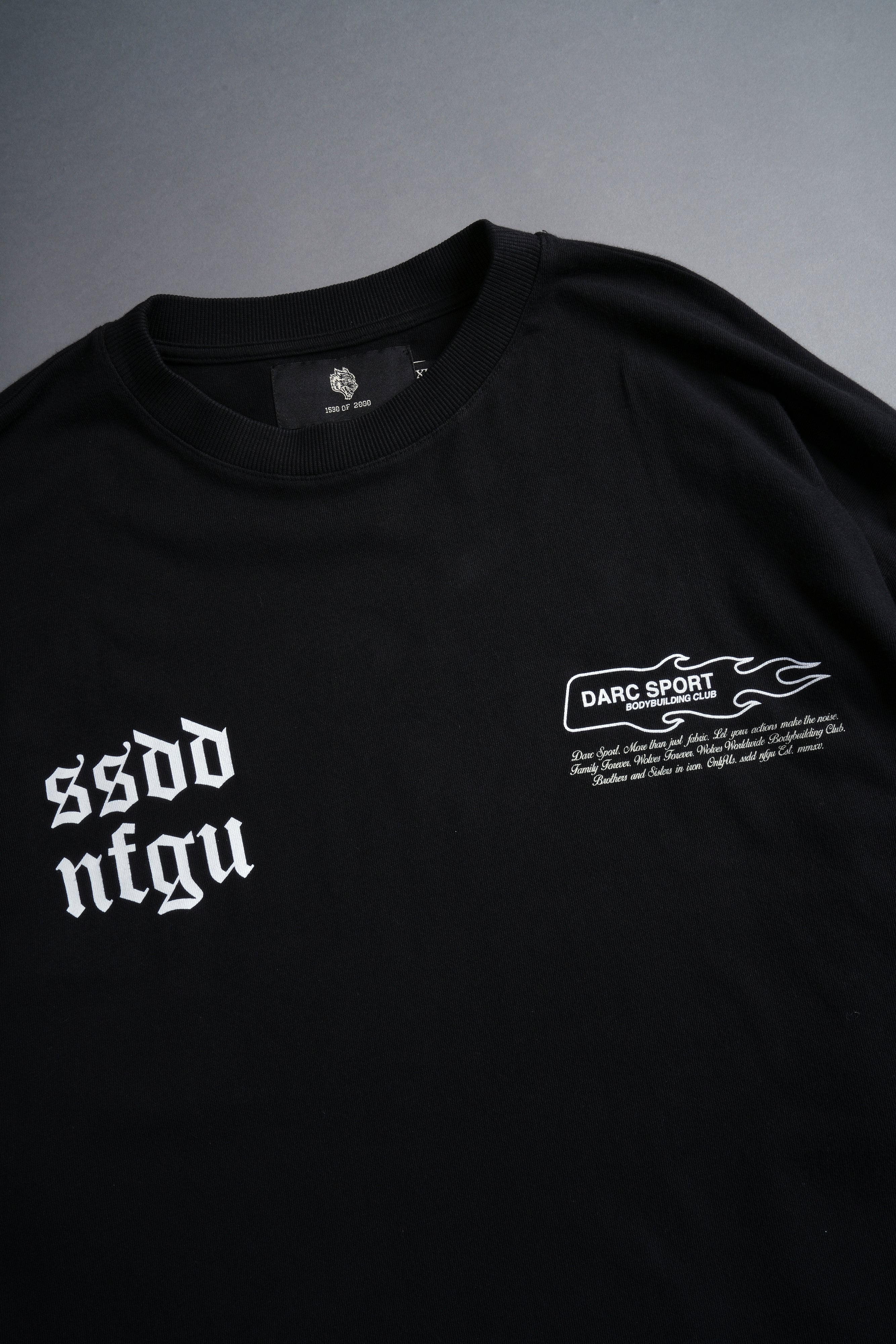 Three Wolves "Premium" Oversized Tee in Black — imagem 6