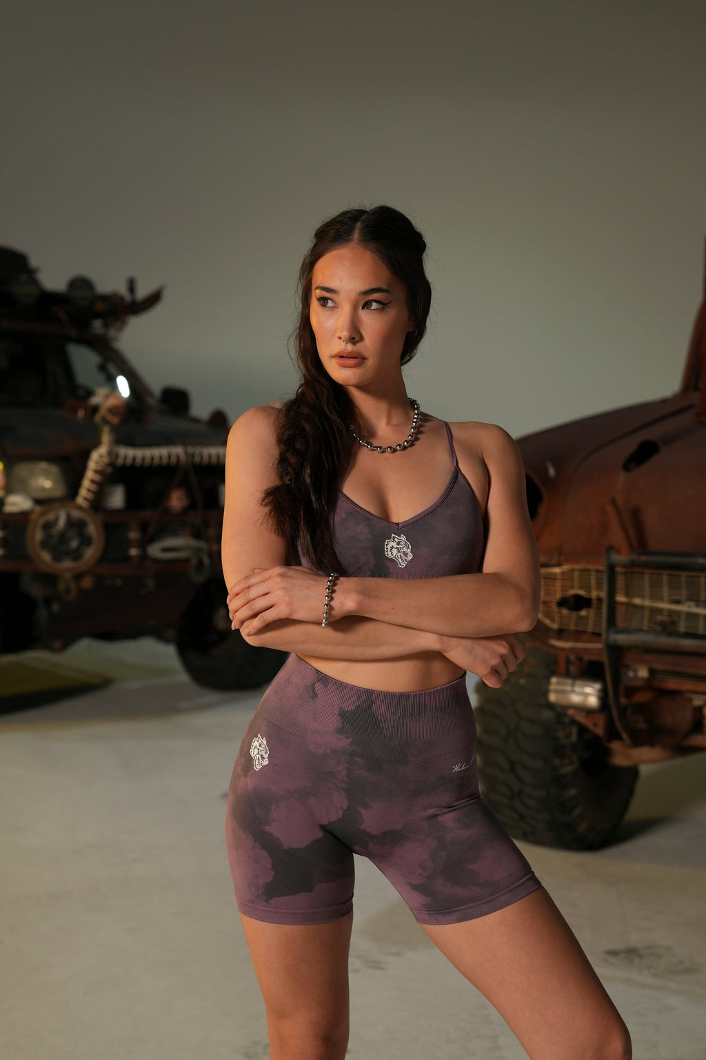 Conquer Everson Seamless "Training" Shorts in Cipher Purple Big Ghost Cloud — imagem 1