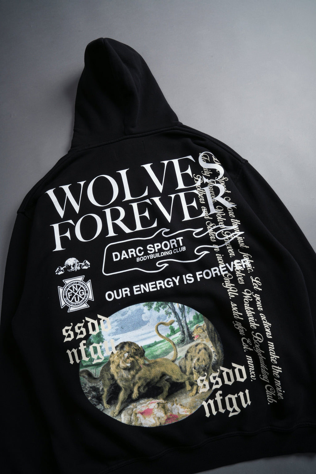 Three Wolves "Pierce" Hoodie in Black — imagem 10