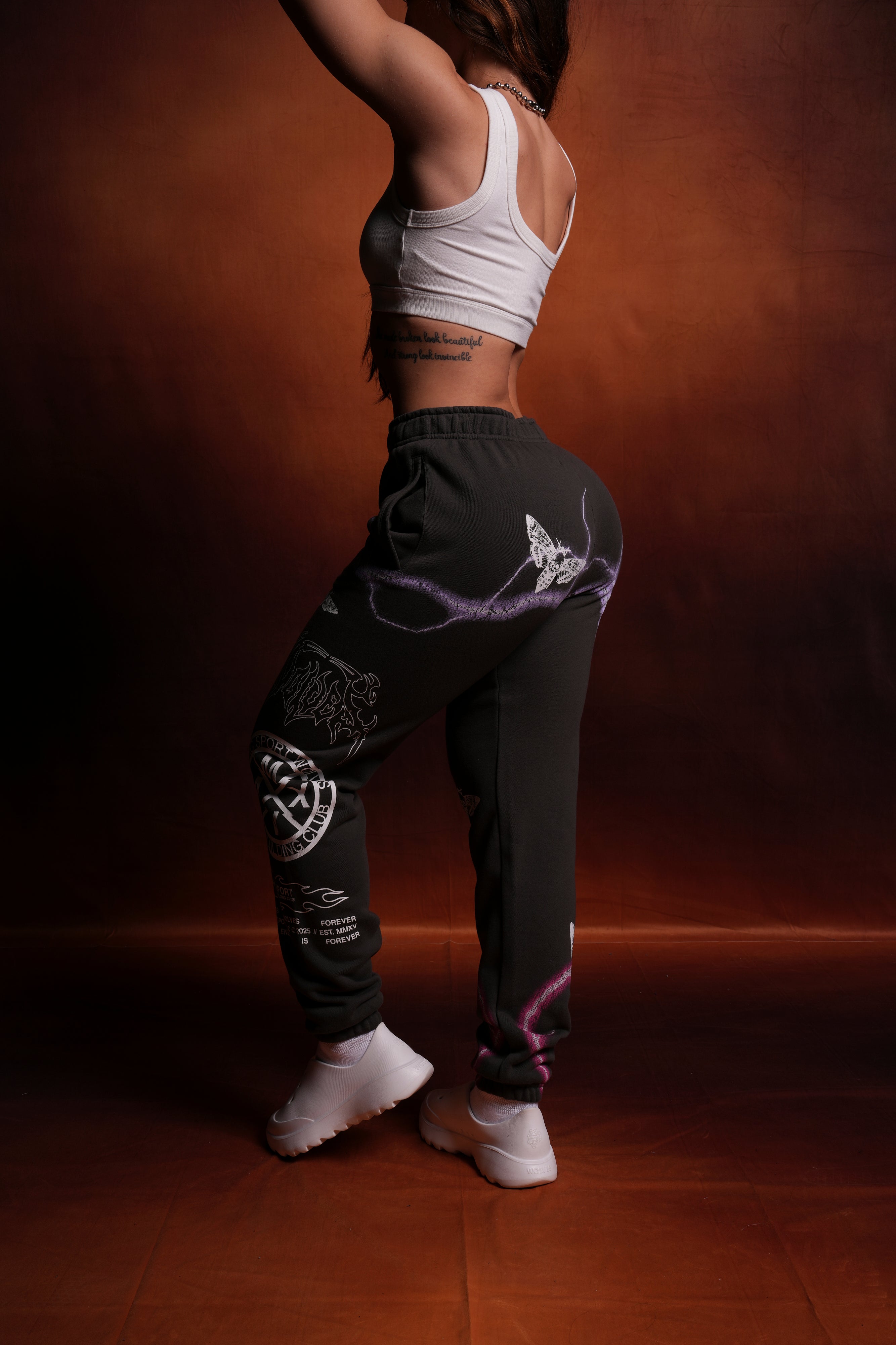 Charged Up She Post Lounge Sweats in Wolf Gray — imagem 5