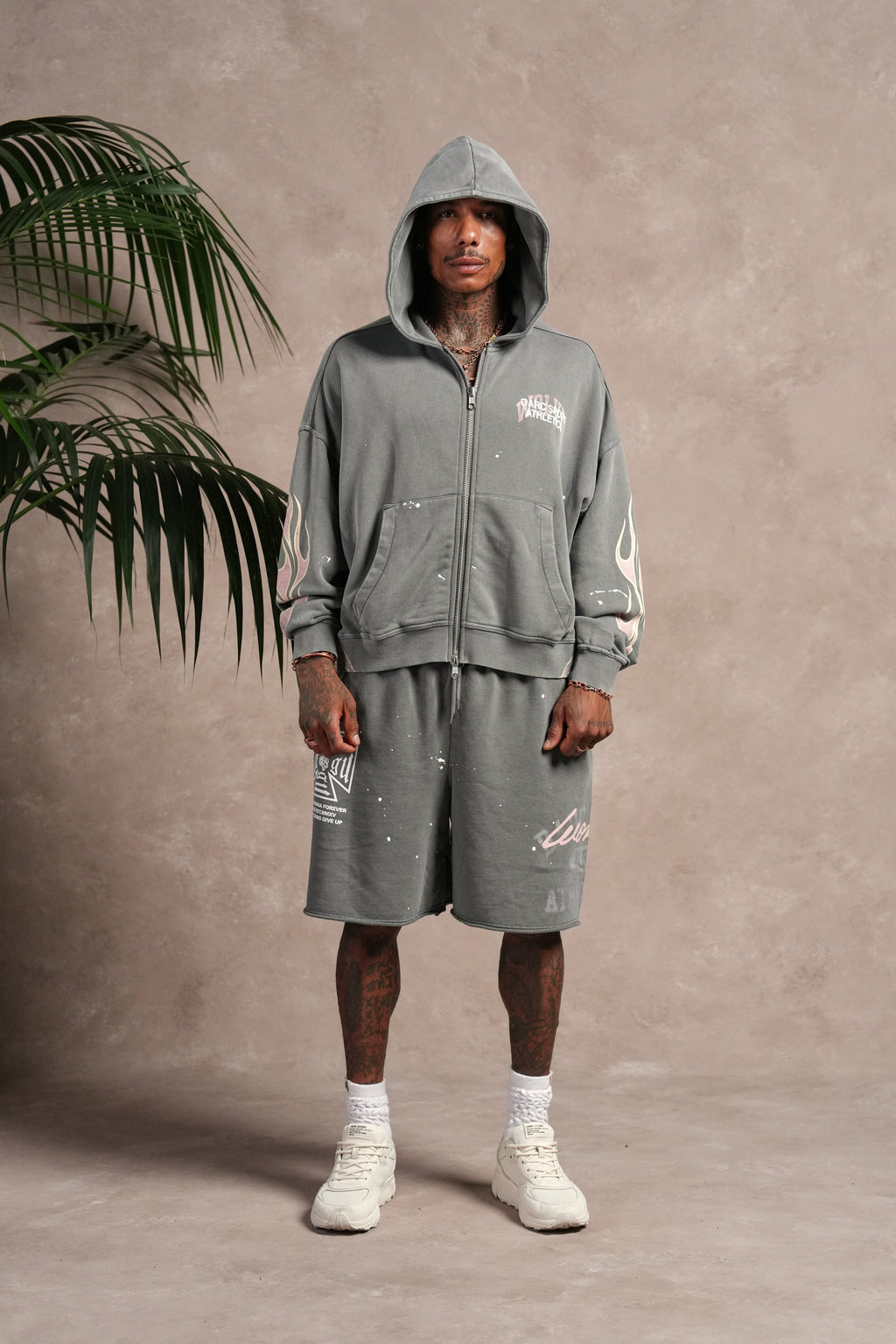 Hot Rod Vex Double Zip Hoodie in Slate Gray — imagem 5