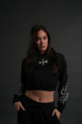 Finite Flame "Rose" She Hoodie in Black Drift Wash — imagem 1