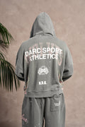 Hot Rod Vex Double Zip Hoodie in Slate Gray — imagem principal