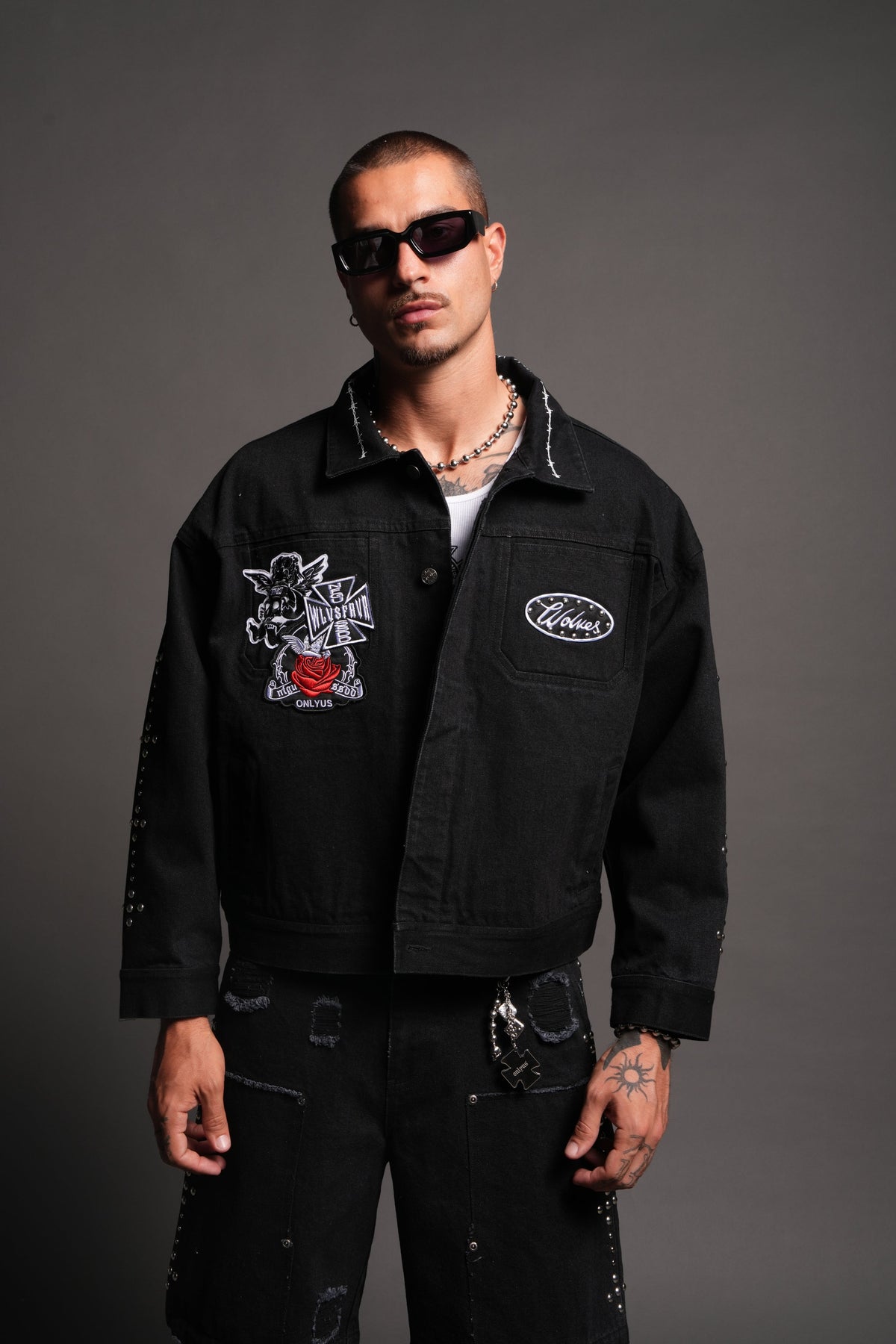 Wolves Heritage Jax Denim Jacket In Black - imagem 4