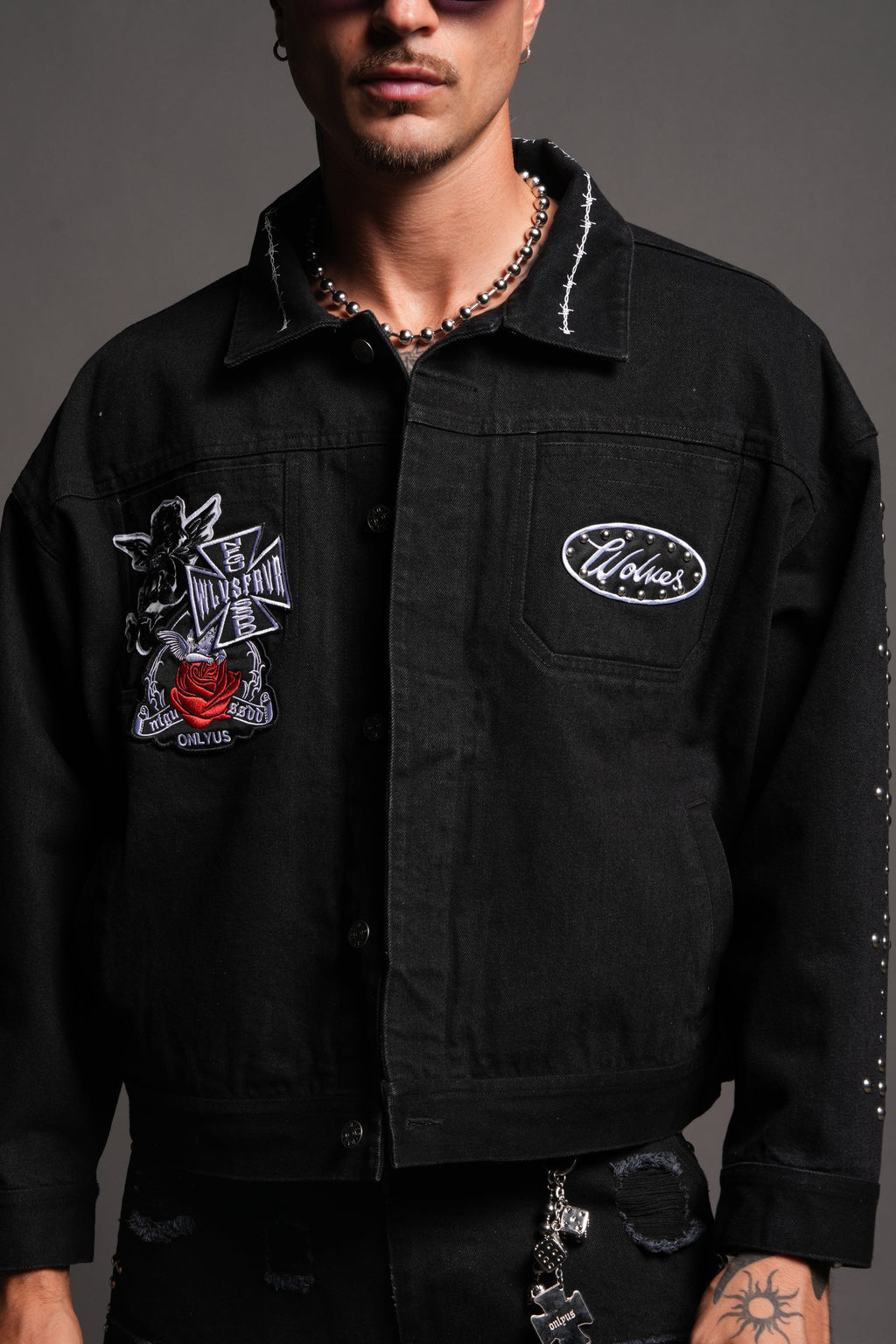 Wolves Heritage Jax Denim Jacket In Black - imagem 7