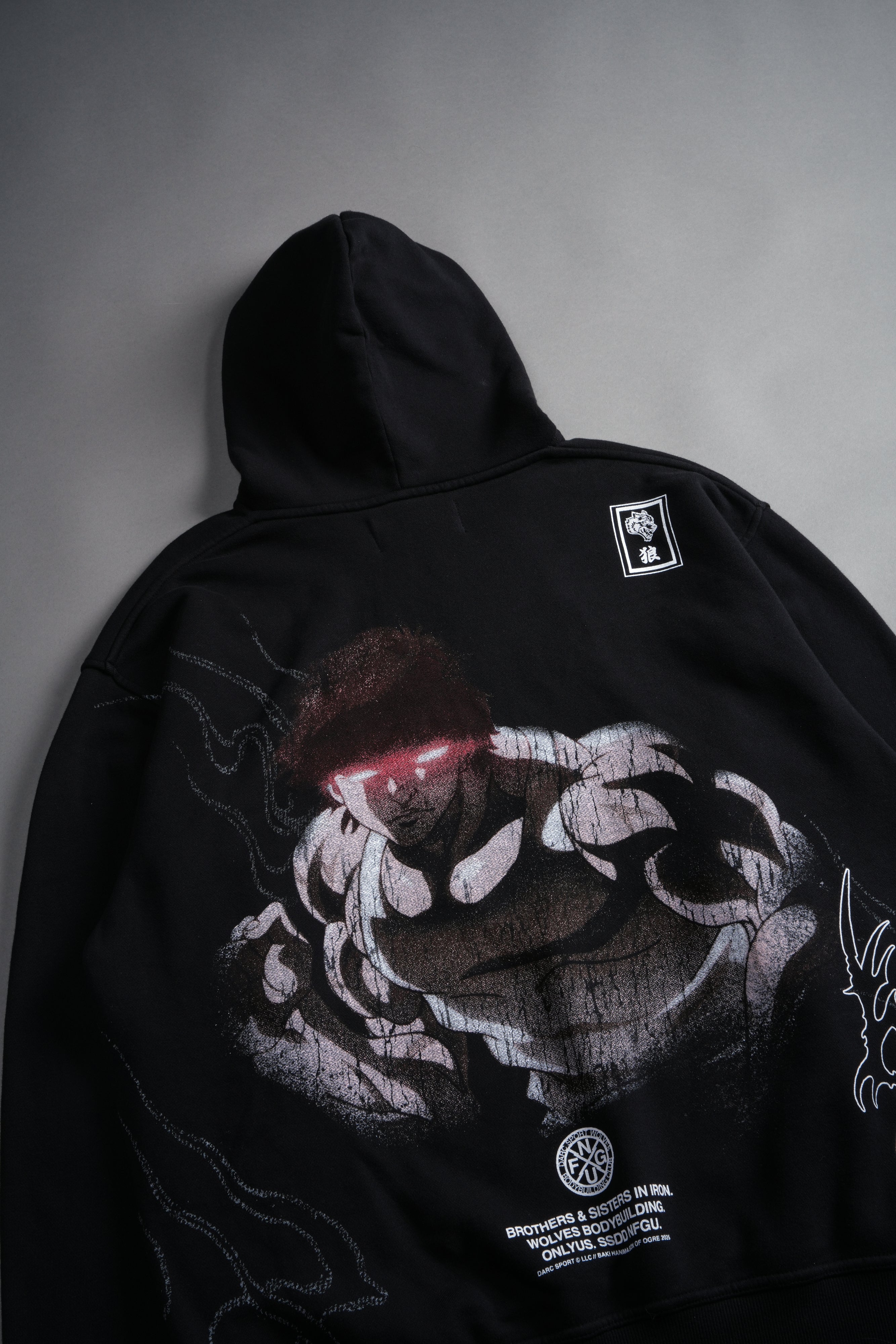 Baki Hanma "Pierce" Hoodie in Black — imagem 9