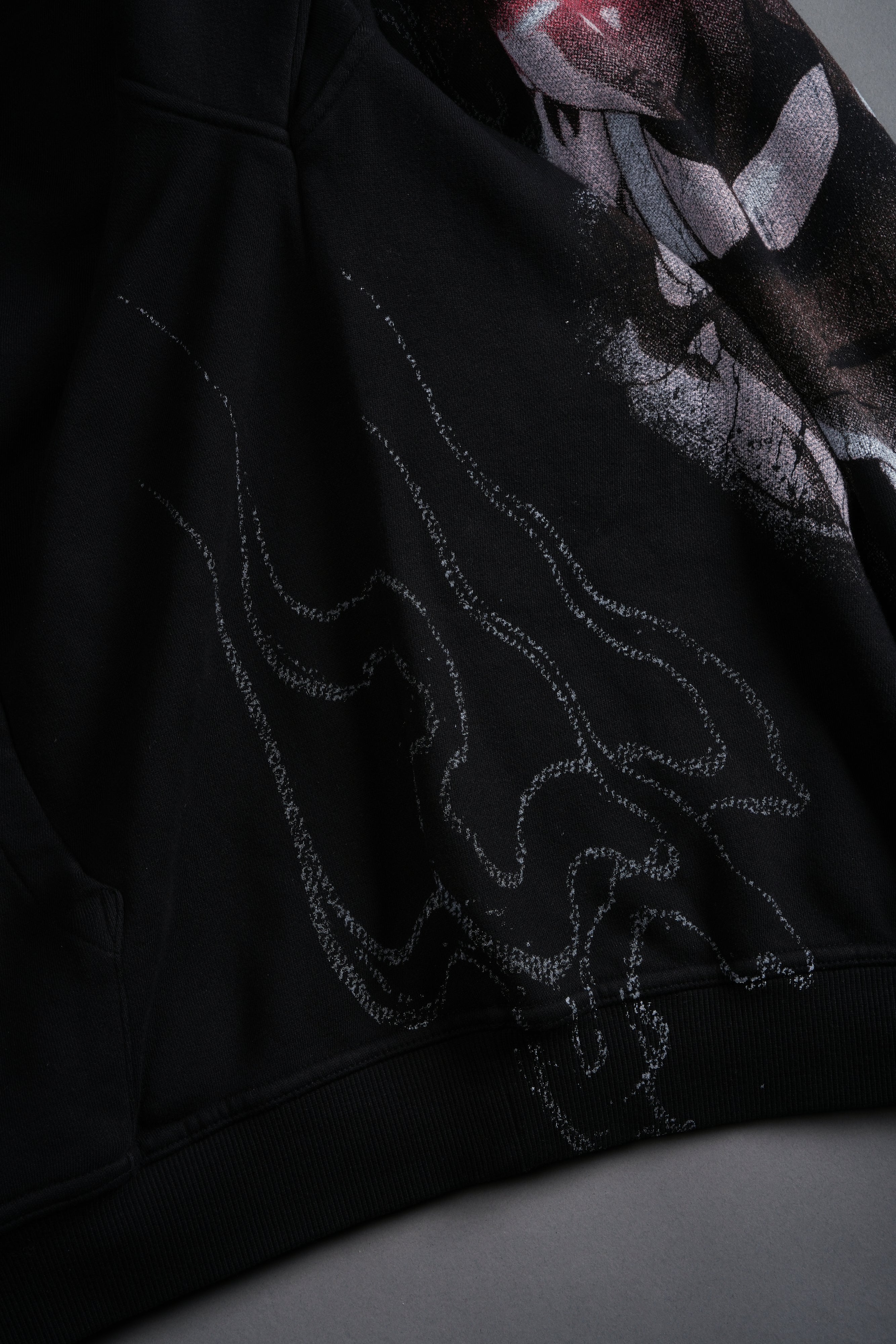 Baki Hanma "Pierce" Hoodie in Black — imagem 10
