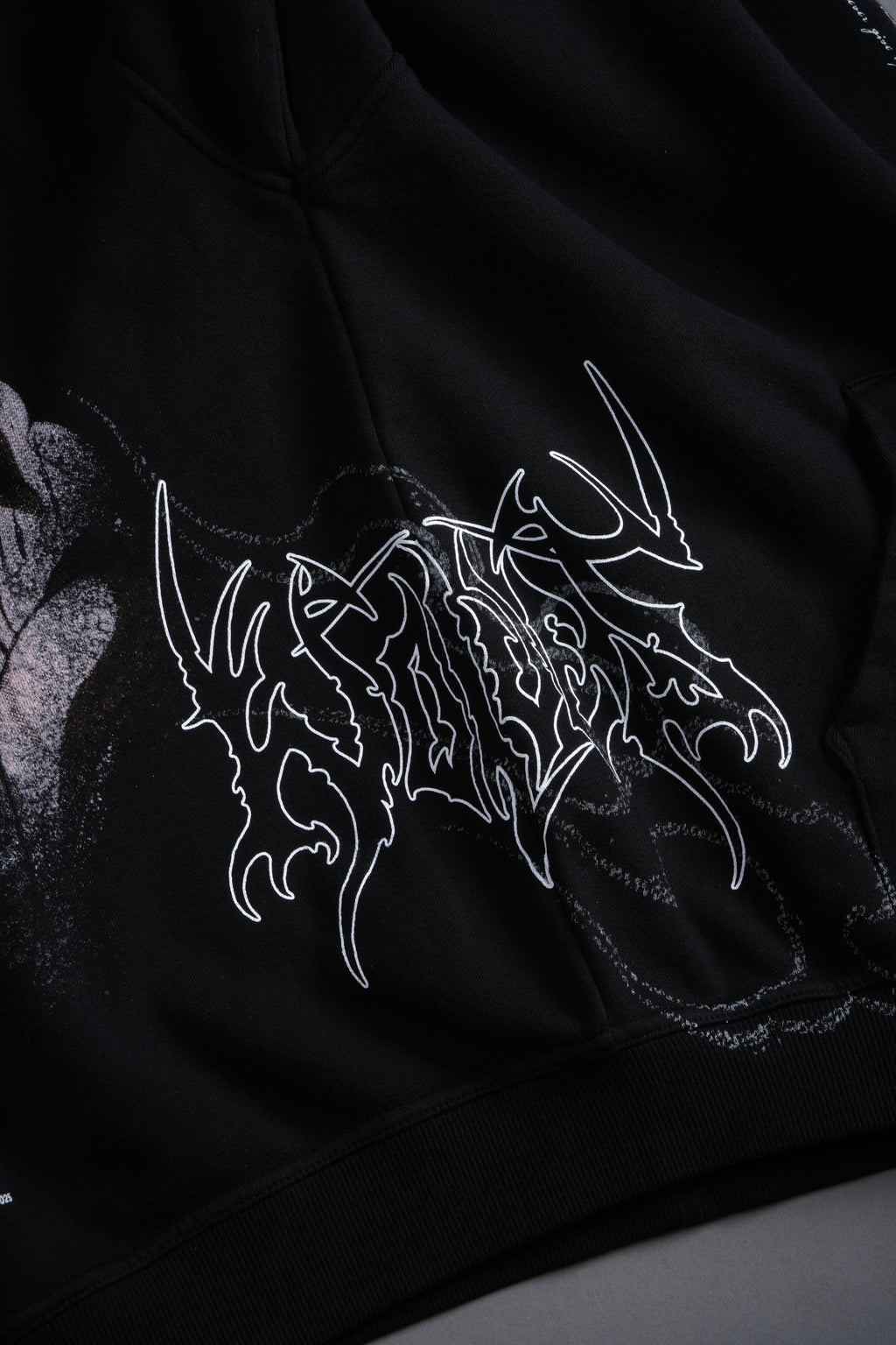Baki Hanma "Pierce" Hoodie in Black — imagem 11