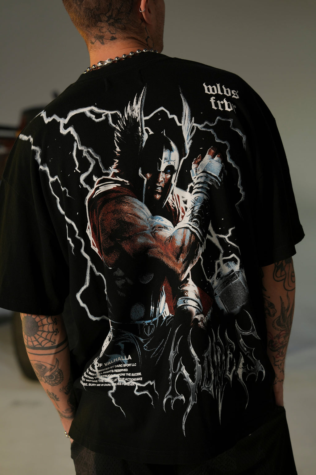 God Of Thunder "Premium" Oversized Tee in Black — imagem 4