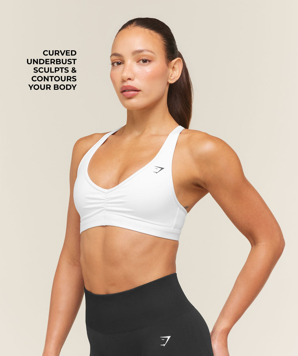 Ruched Sports Bra 2.0 - White — imagem 4