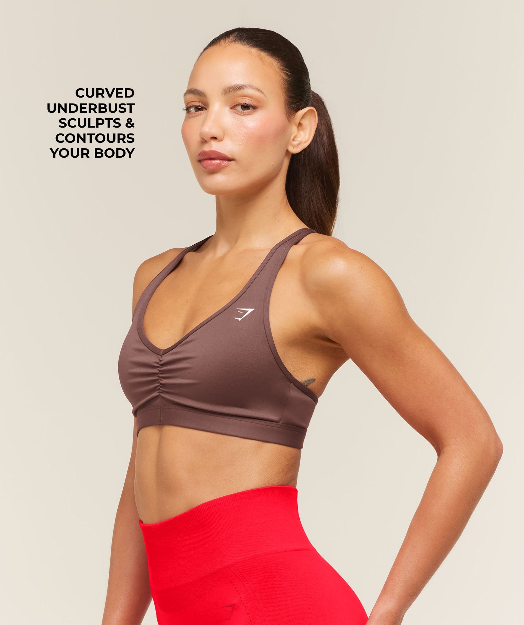Ruched Sports Bra 2.0 - Espresso Brown — imagem 4