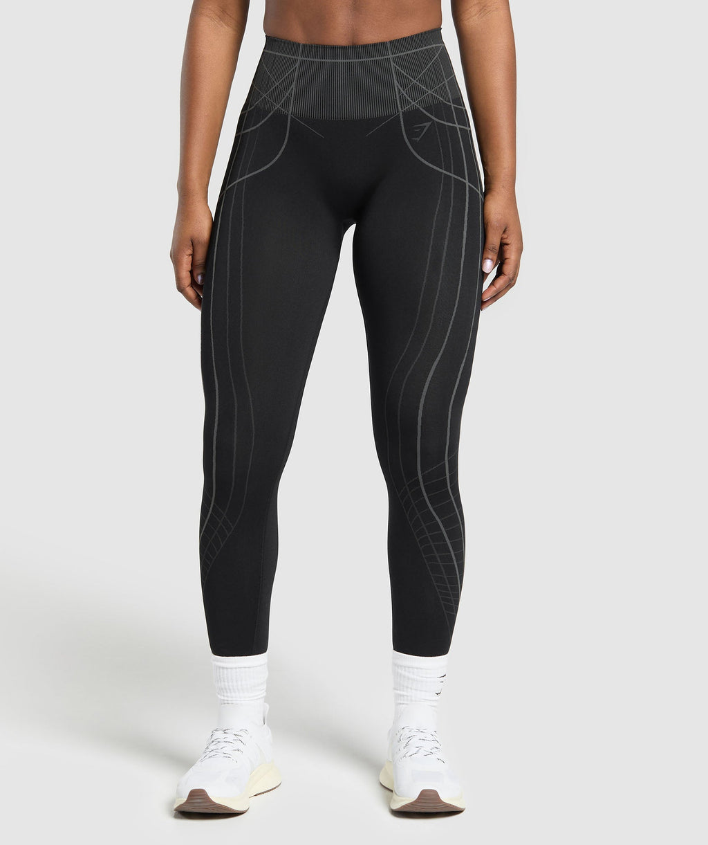 Apex Seamless Leggings - Black/Graphite Grey — imagem 1