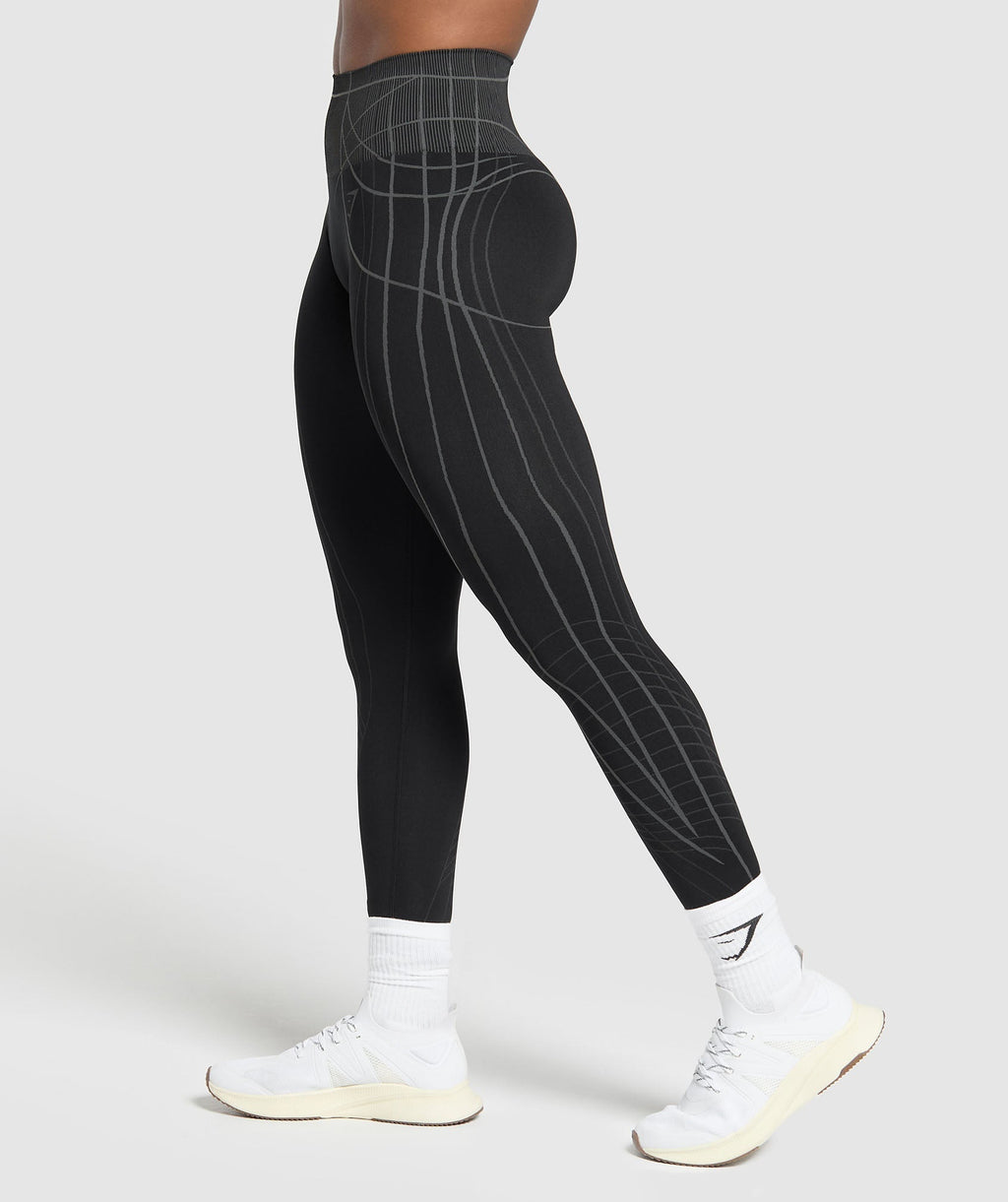 Apex Seamless Leggings - Black/Graphite Grey — imagem 4