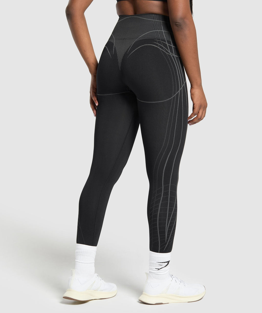 Apex Seamless Leggings - Black/Graphite Grey — imagem 2