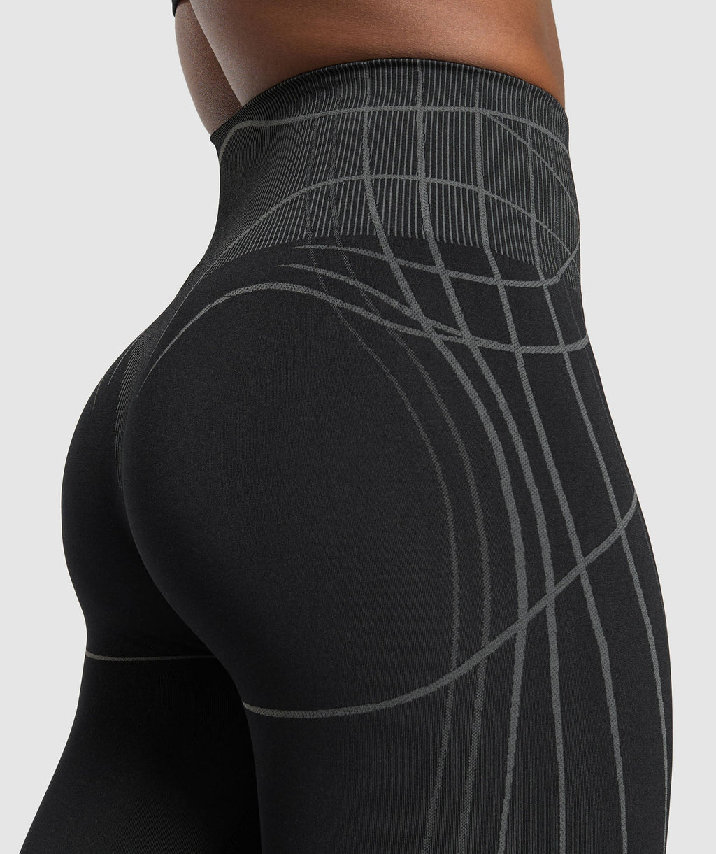 Apex Seamless Leggings - Black/Graphite Grey — imagem 5