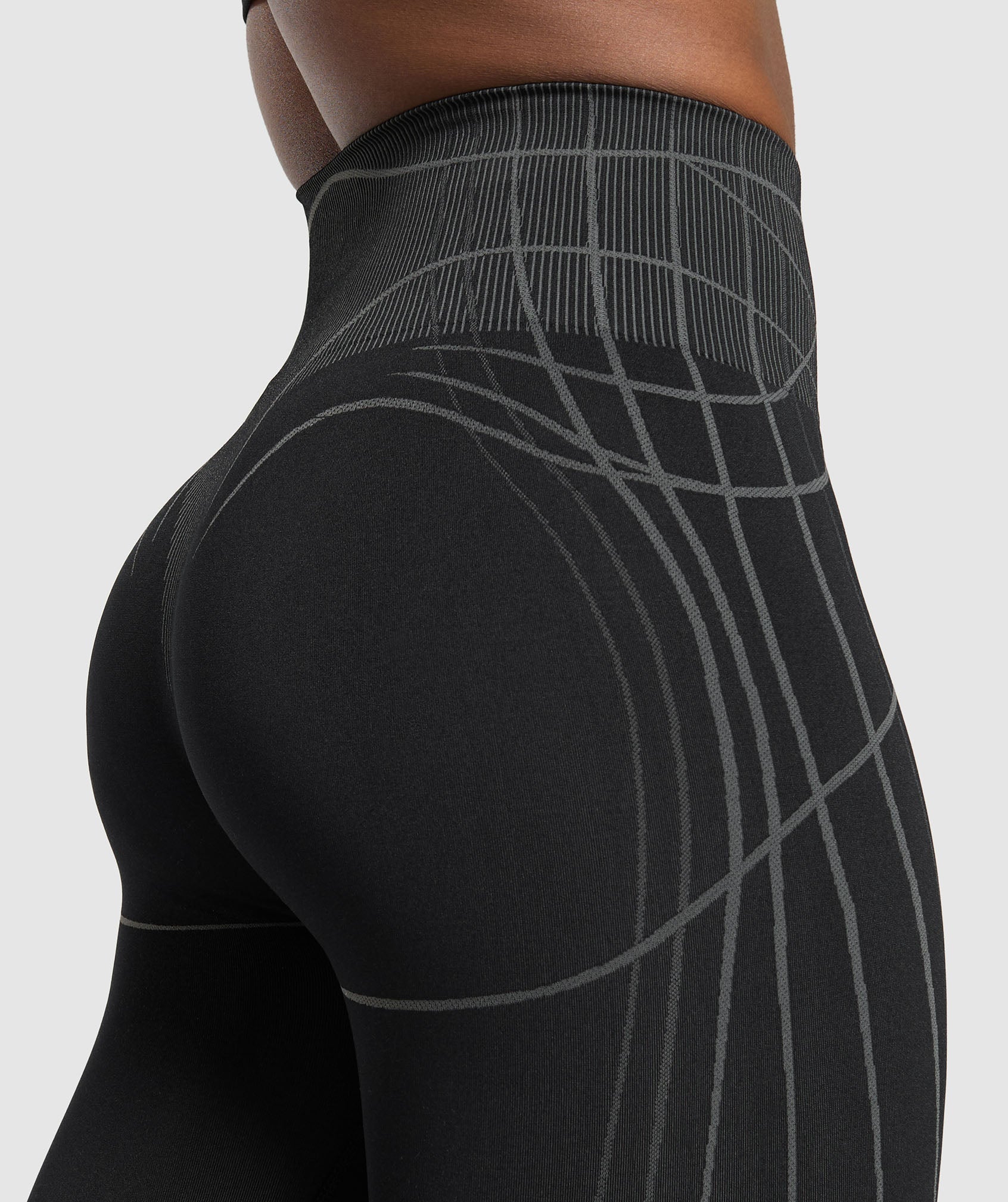 Apex Seamless Leggings - Black/Graphite Grey — imagem 5