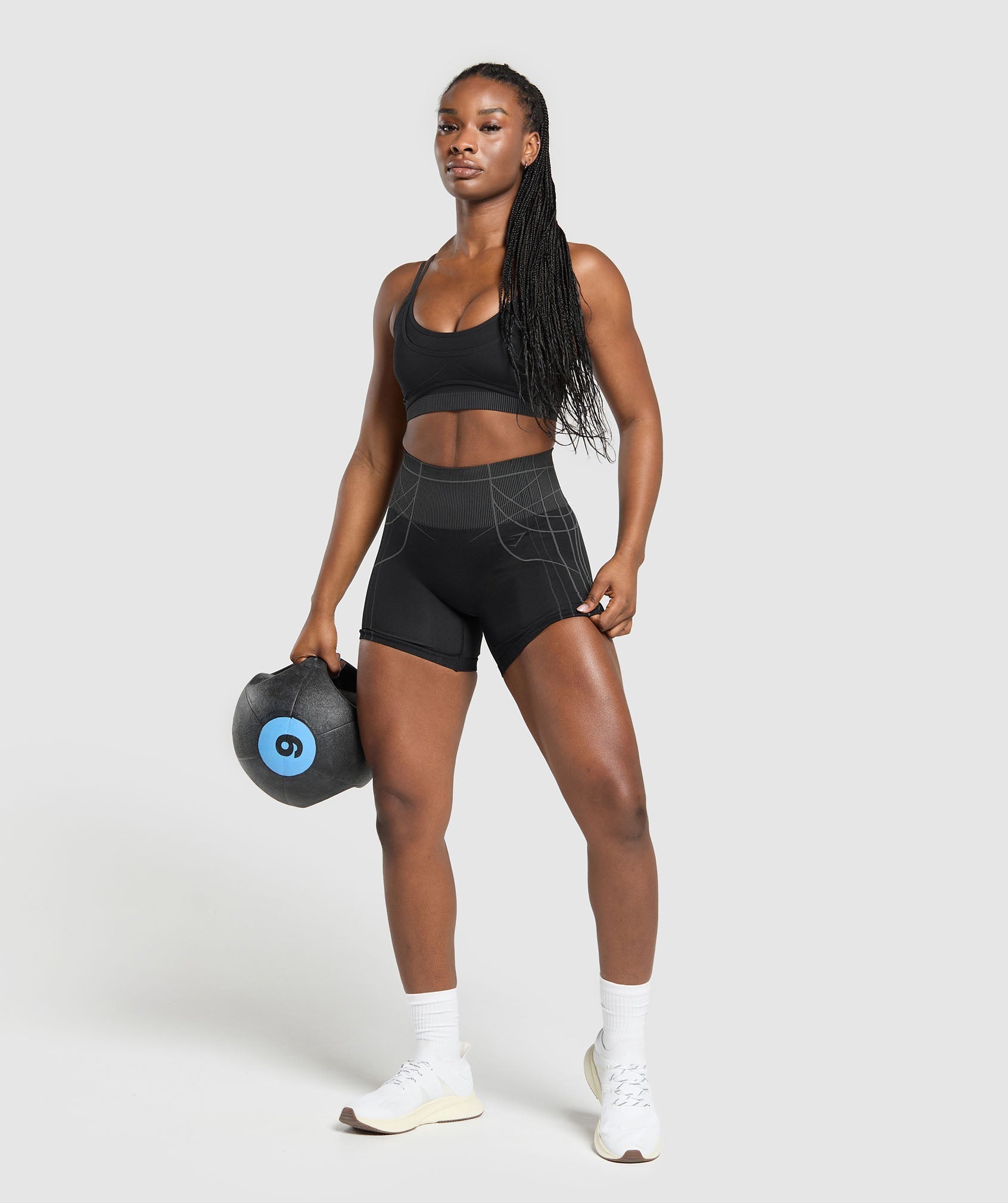Apex Seamless Shorts - Black/Graphite Grey — imagem 3