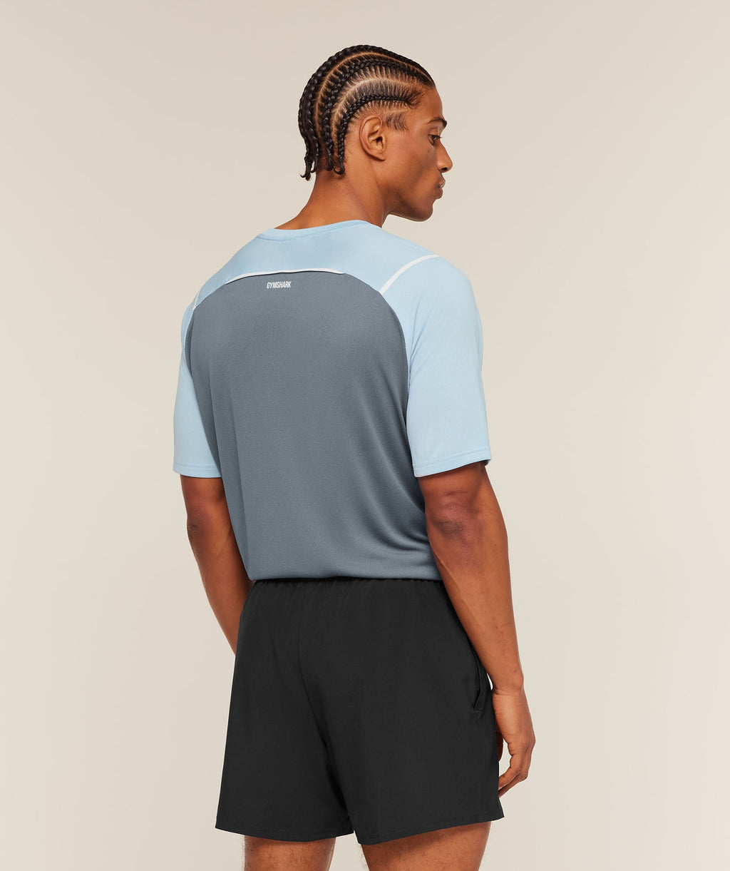 Arrival Contrast T-Shirt - Chilled Blue/Iron Blue — imagem 2
