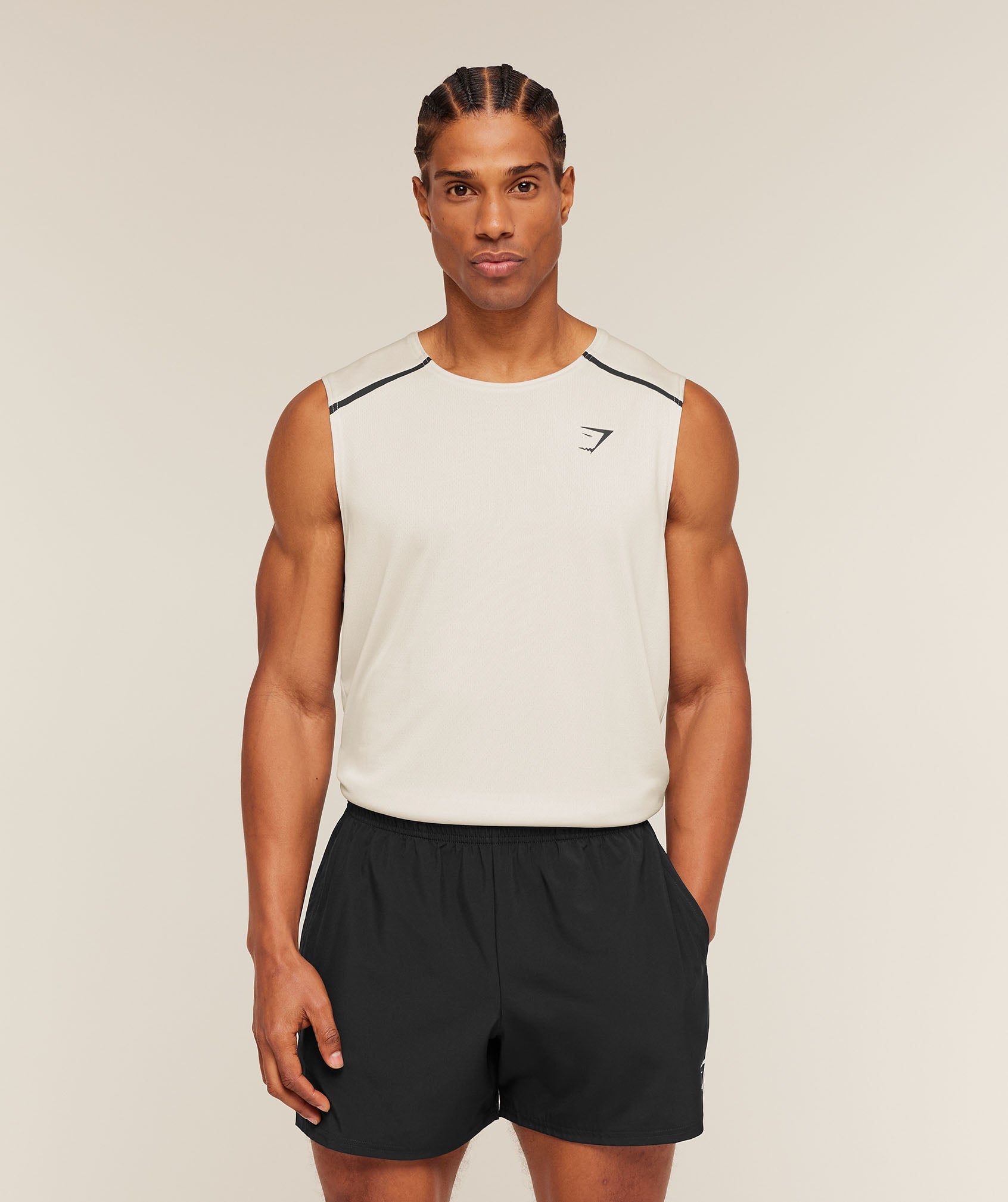 Arrival Contrast Tank - Tinted White/Pebble Grey — imagem 1