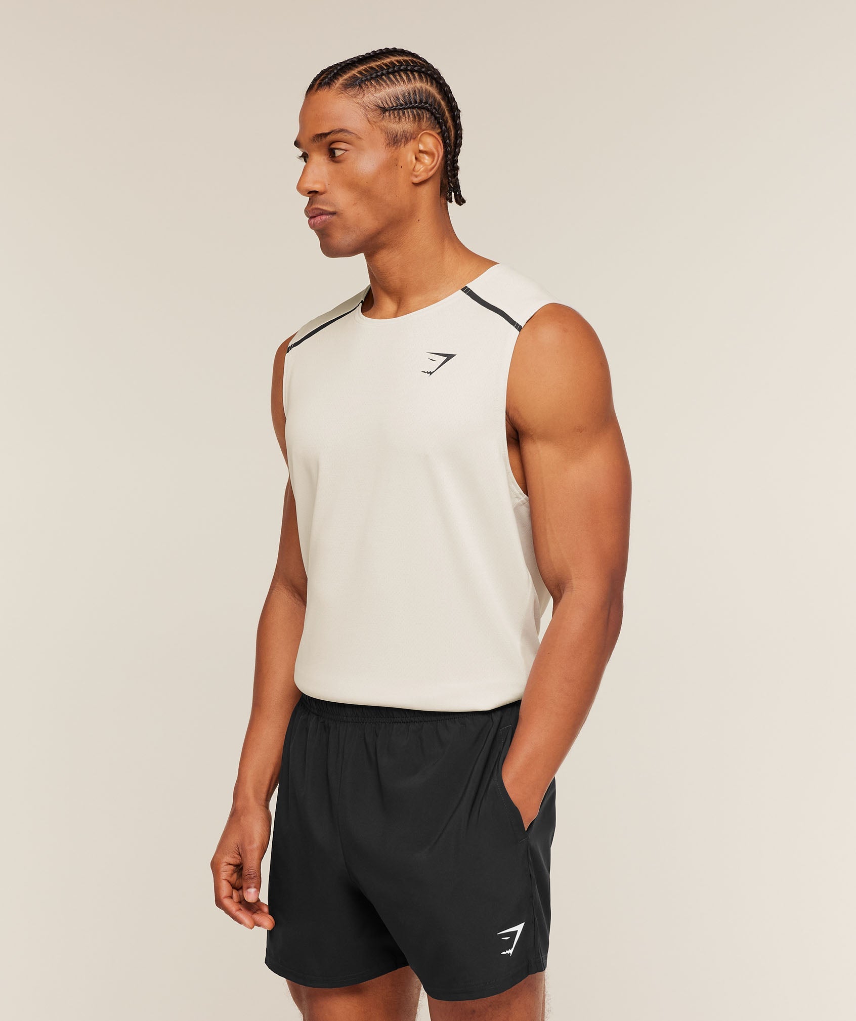 Arrival Contrast Tank - Tinted White/Pebble Grey — imagem 3
