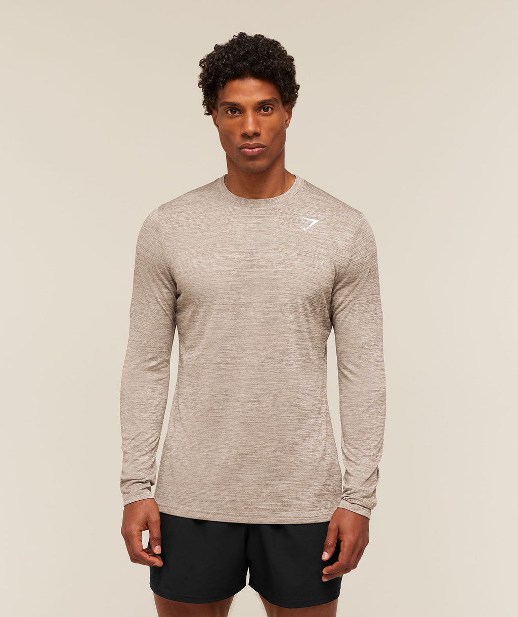 Arrival Long Sleeve T-Shirt - Chalk Beige/Lifestyle Brown — imagem 1