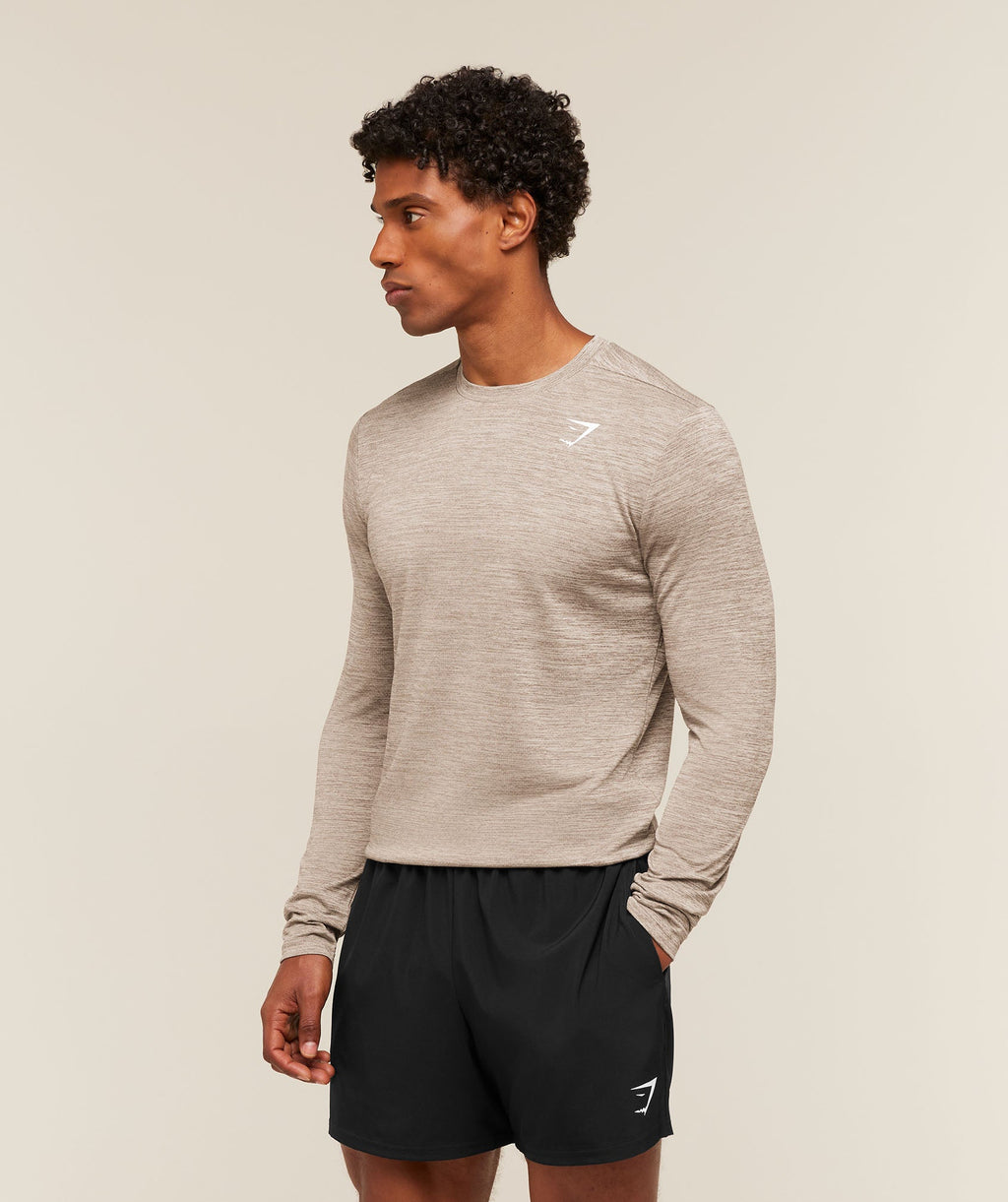 Arrival Long Sleeve T-Shirt - Chalk Beige/Lifestyle Brown — imagem 4