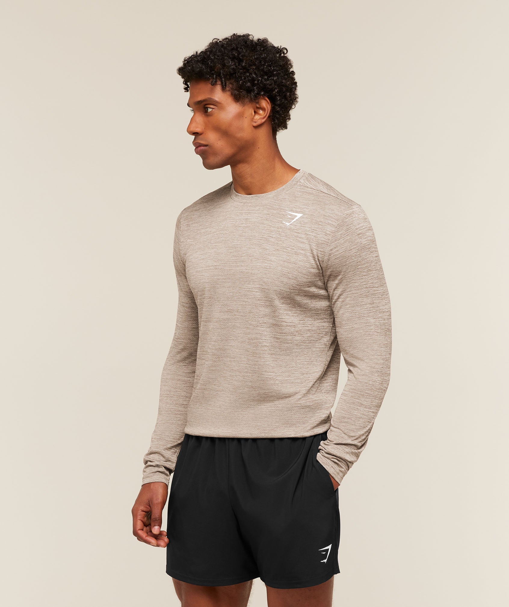 Arrival Long Sleeve T-Shirt - Chalk Beige/Lifestyle Brown — imagem 4