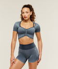 Blush Seamless Short Sleeve Top - Heavy Blue/Chilled Blue — imagem 1