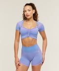 Blush Seamless Short Sleeve Top - Steady Purple/Focus Pink — imagem 1