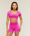 Blush Seamless Short Sleeve Top - Super-Set Pink/Focus Pink — imagem 1
