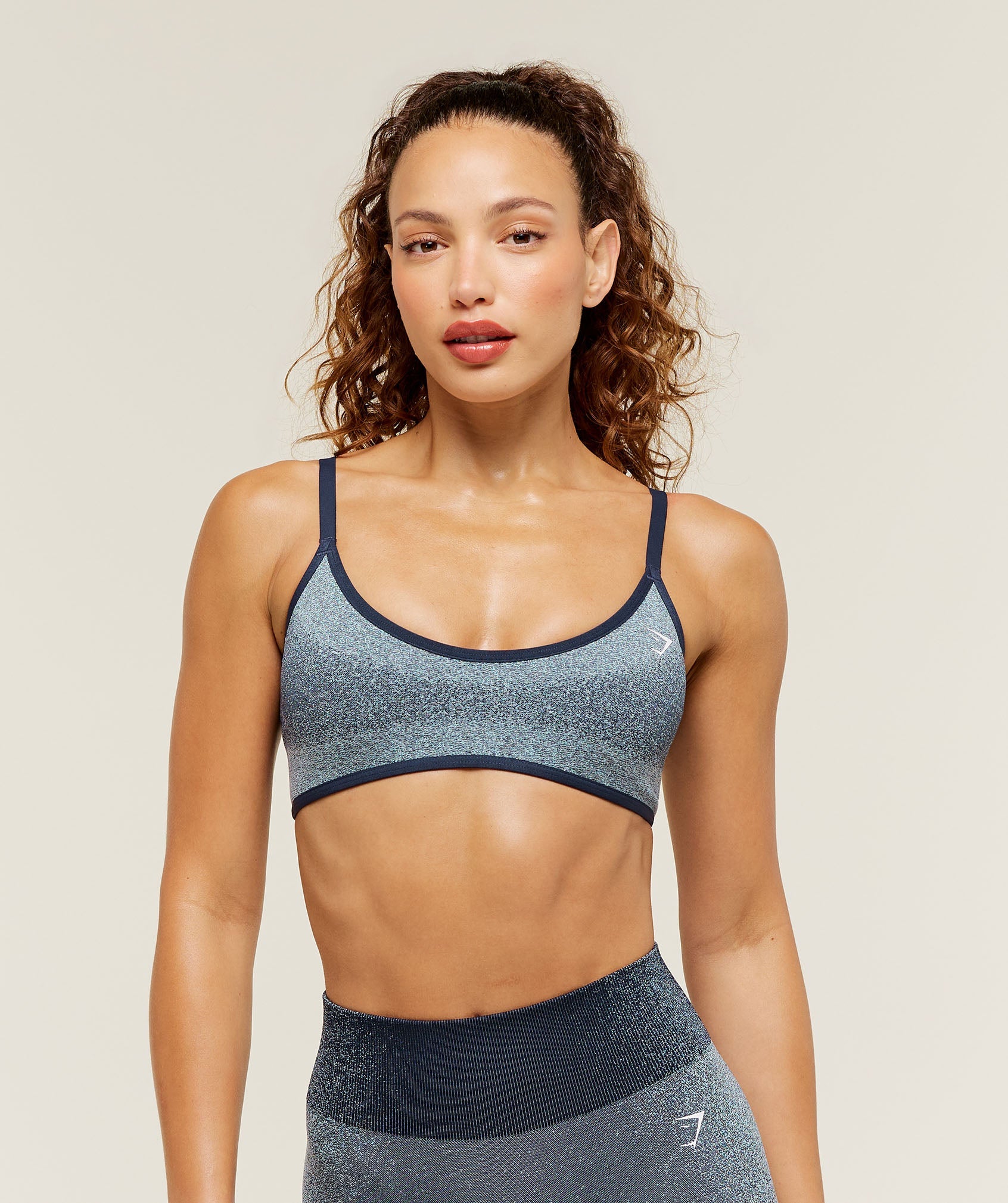 Blush Seamless Light Support Sports Bra - Heavy Blue/Chilled Blue — imagem 1