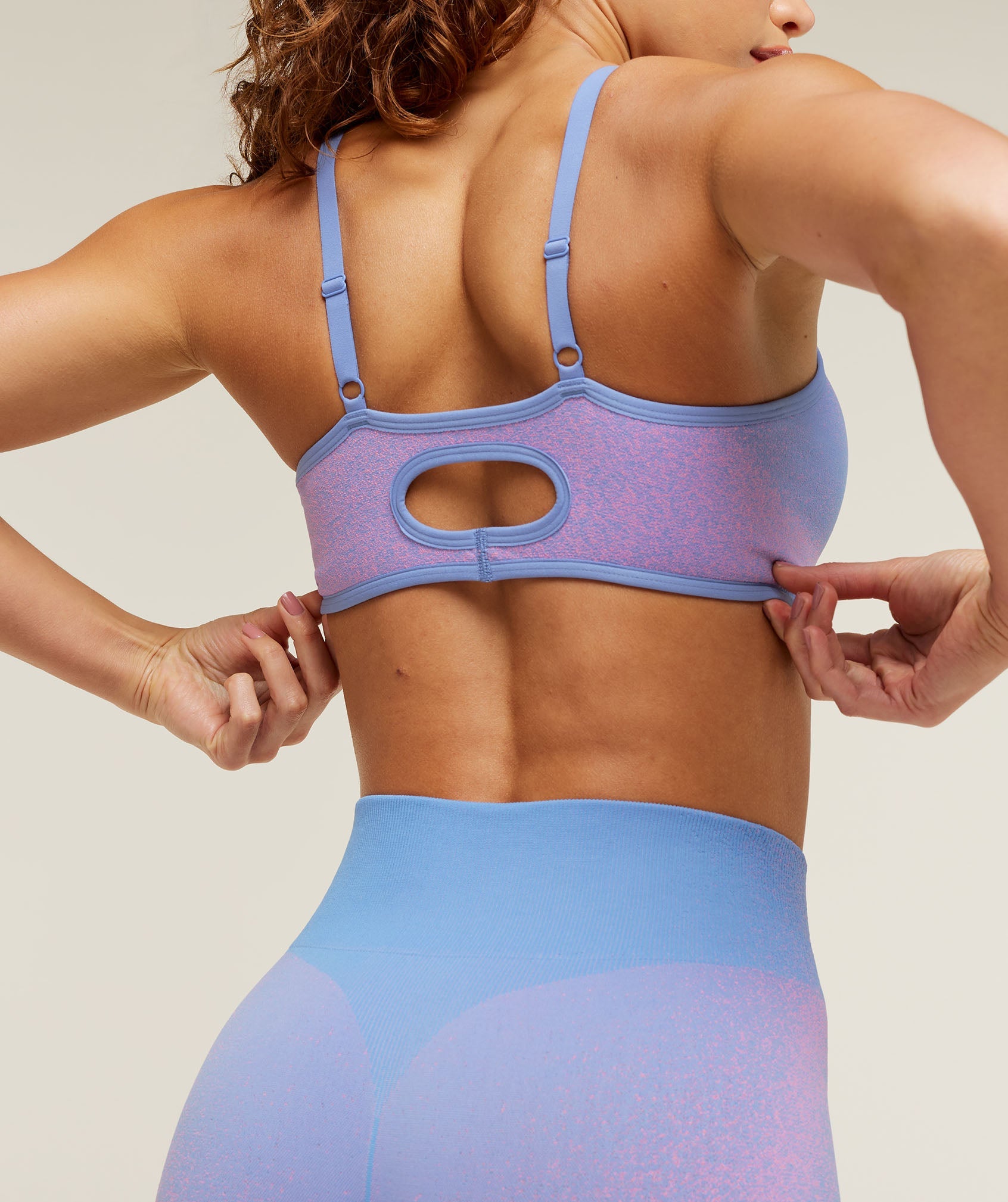 Blush Seamless Light Support Sports Bra - Steady Purple/Focus Pink — imagem 5