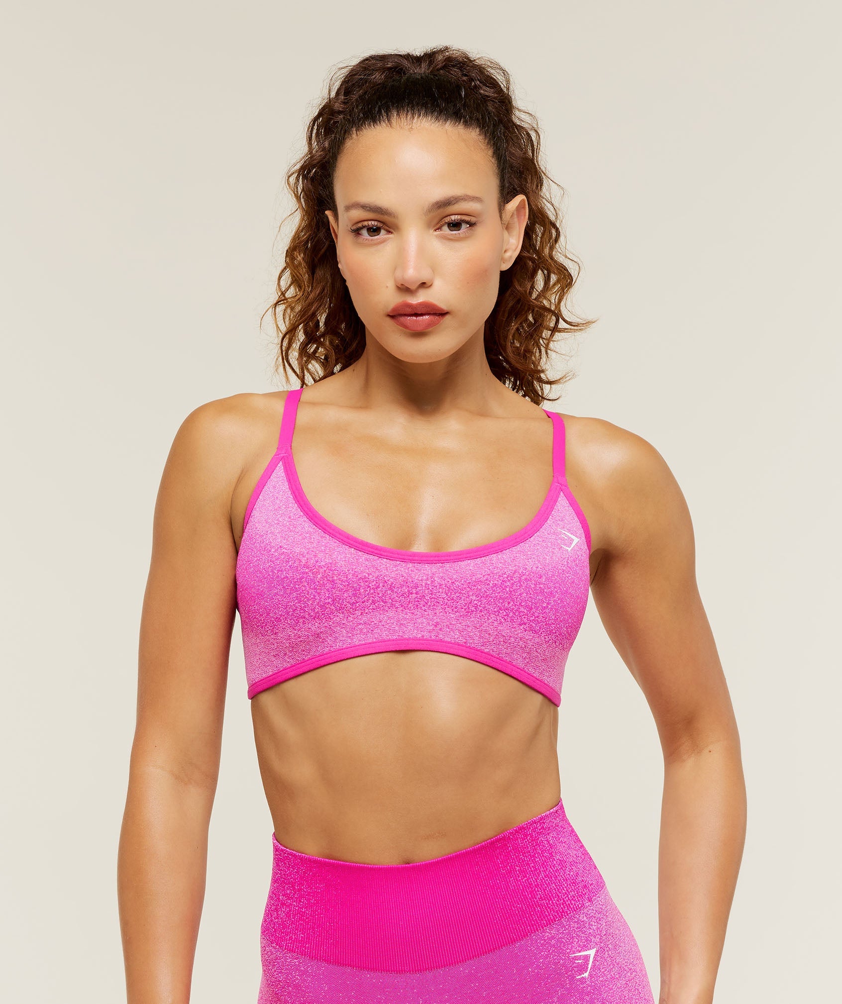 Blush Seamless Light Support Sports Bra - Super-Set Pink/Focus Pink — imagem 1
