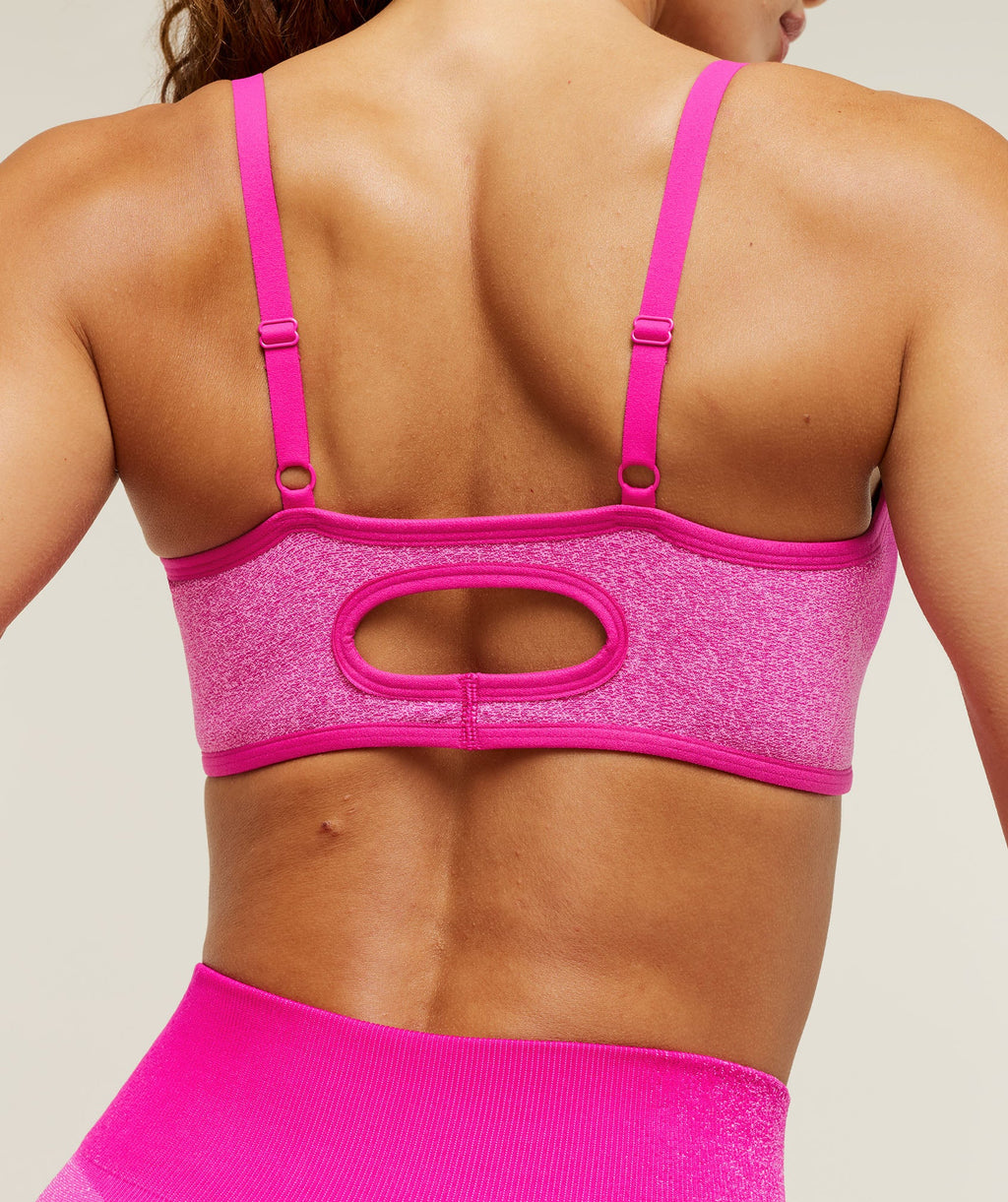 Blush Seamless Light Support Sports Bra - Super-Set Pink/Focus Pink — imagem 6