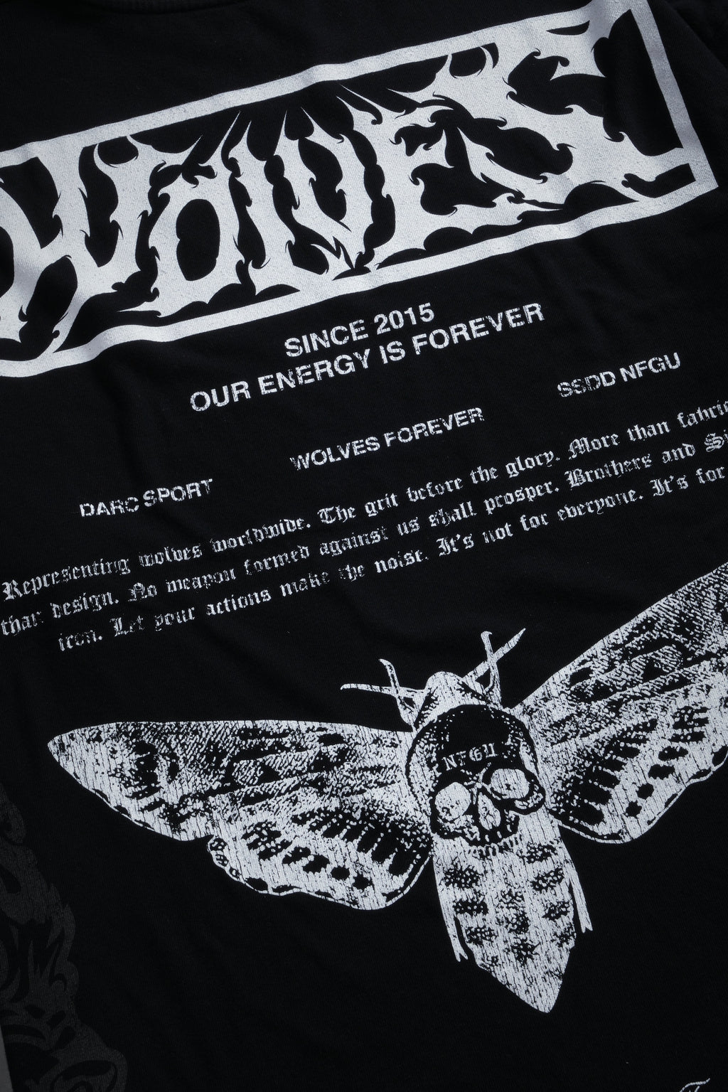 Death's-Head Premium Oversized Tee in Black — imagem 9