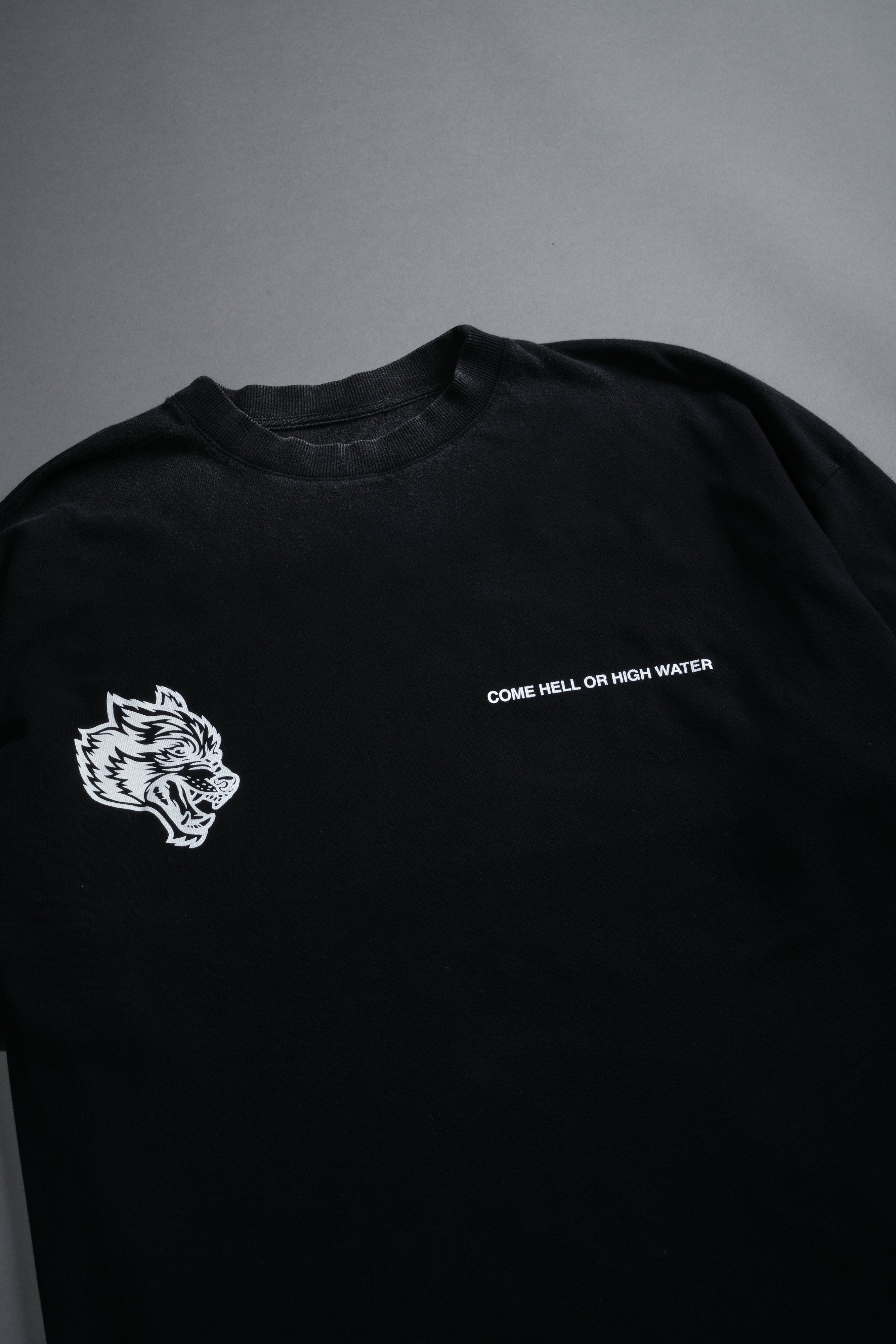 Come Hell Or High Water NFGU Premium Oversized Tee in Black — imagem 9