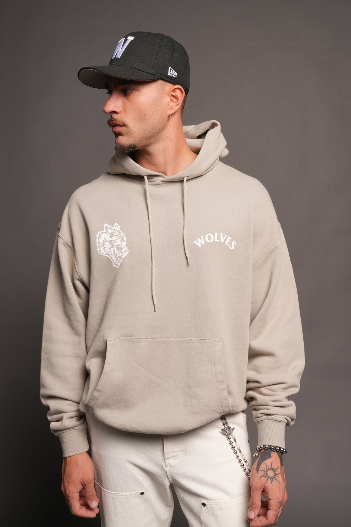 Leap Of Faith V2 Bishop Hoodie In Cactus Gray - imagem 4