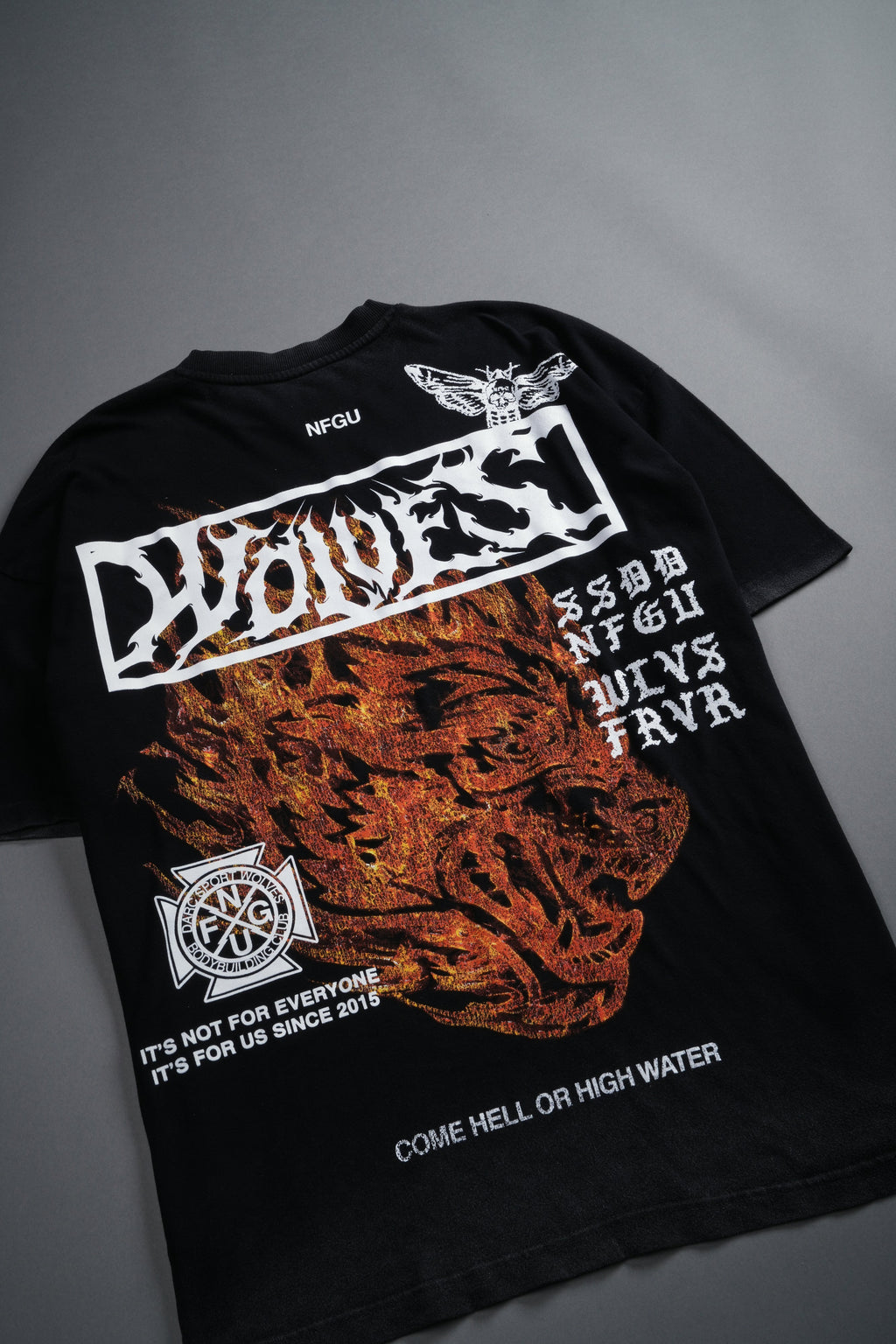 Come Hell Or High Water NFGU Premium Oversized Tee in Black — imagem 10