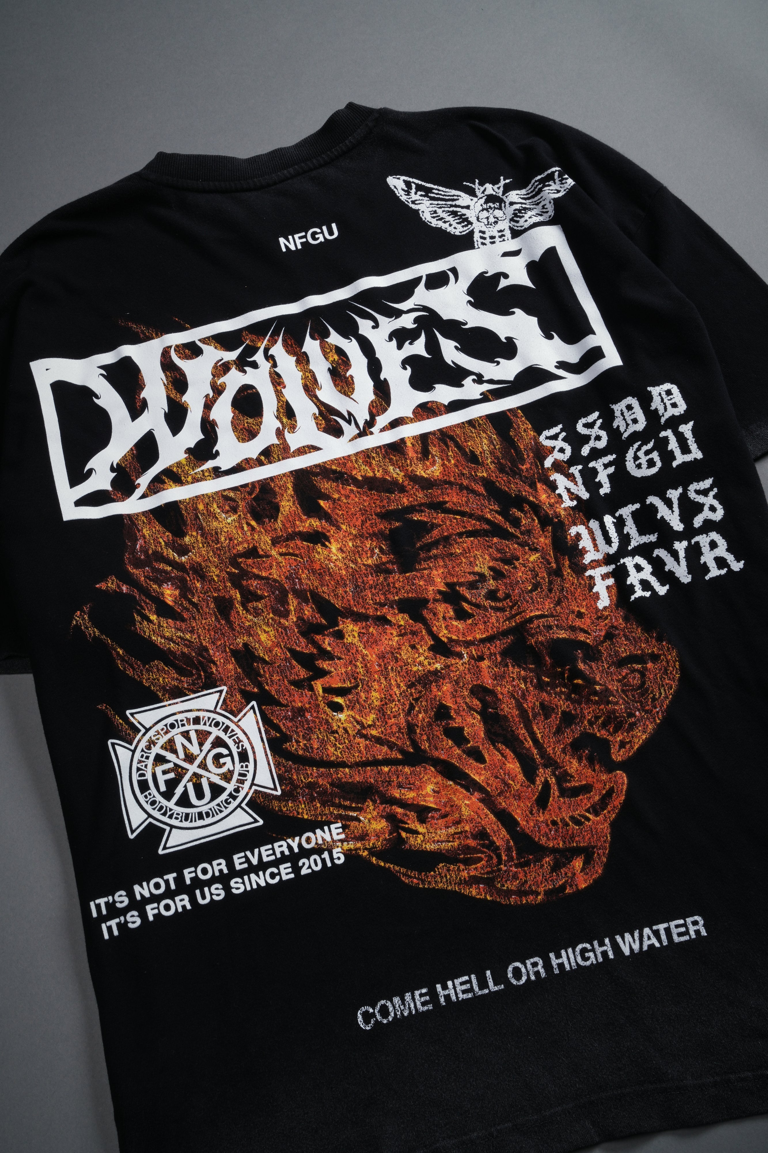 Come Hell Or High Water NFGU Premium Oversized Tee in Black — imagem 11